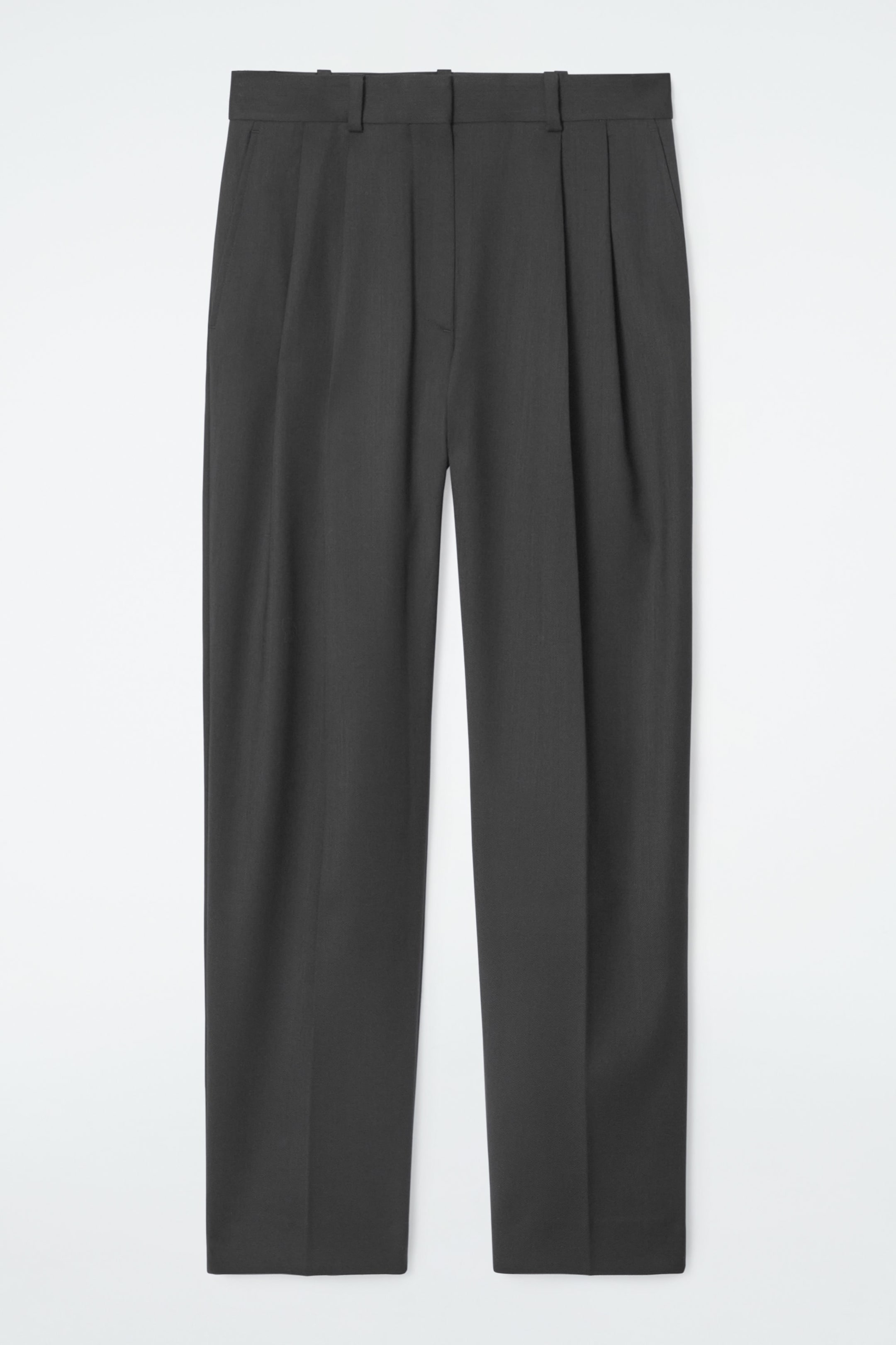 SLIM TAILORED WOOL-BLEND PANTS