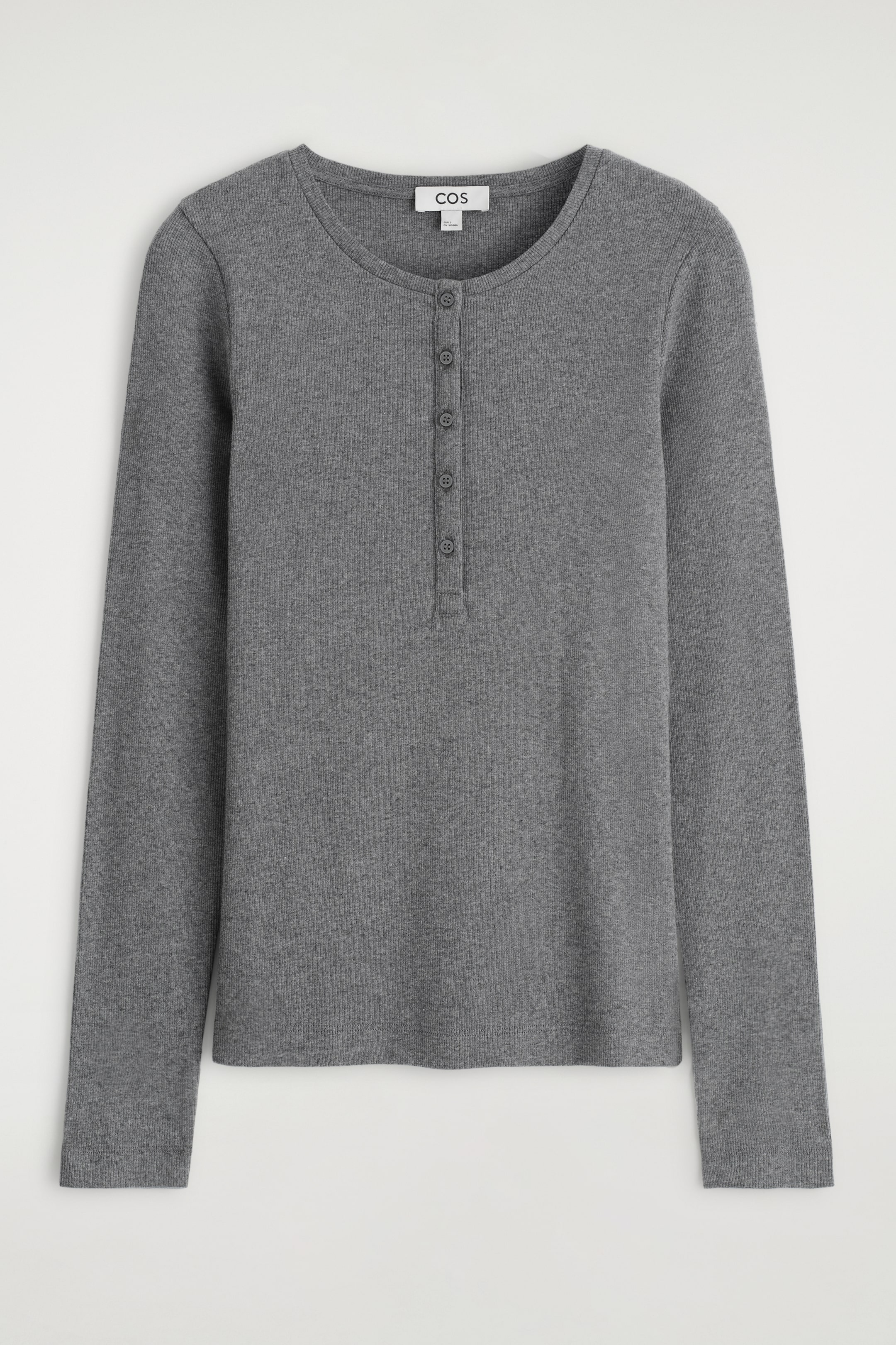 Agrandir l'image: HAUT HENLEY À MANCHES LONGUES - GRIS CHINÉ - FEMME | H&M CH 6