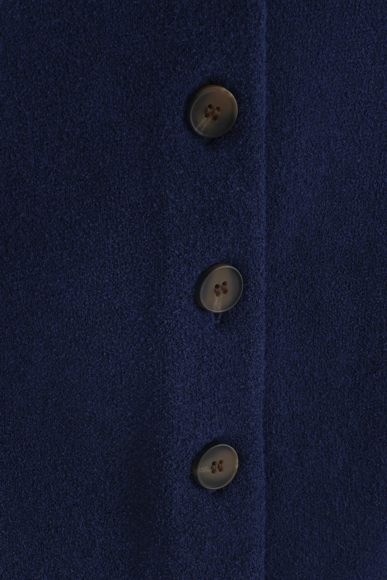COTTON-BLEND CREPE VEST — NAVY