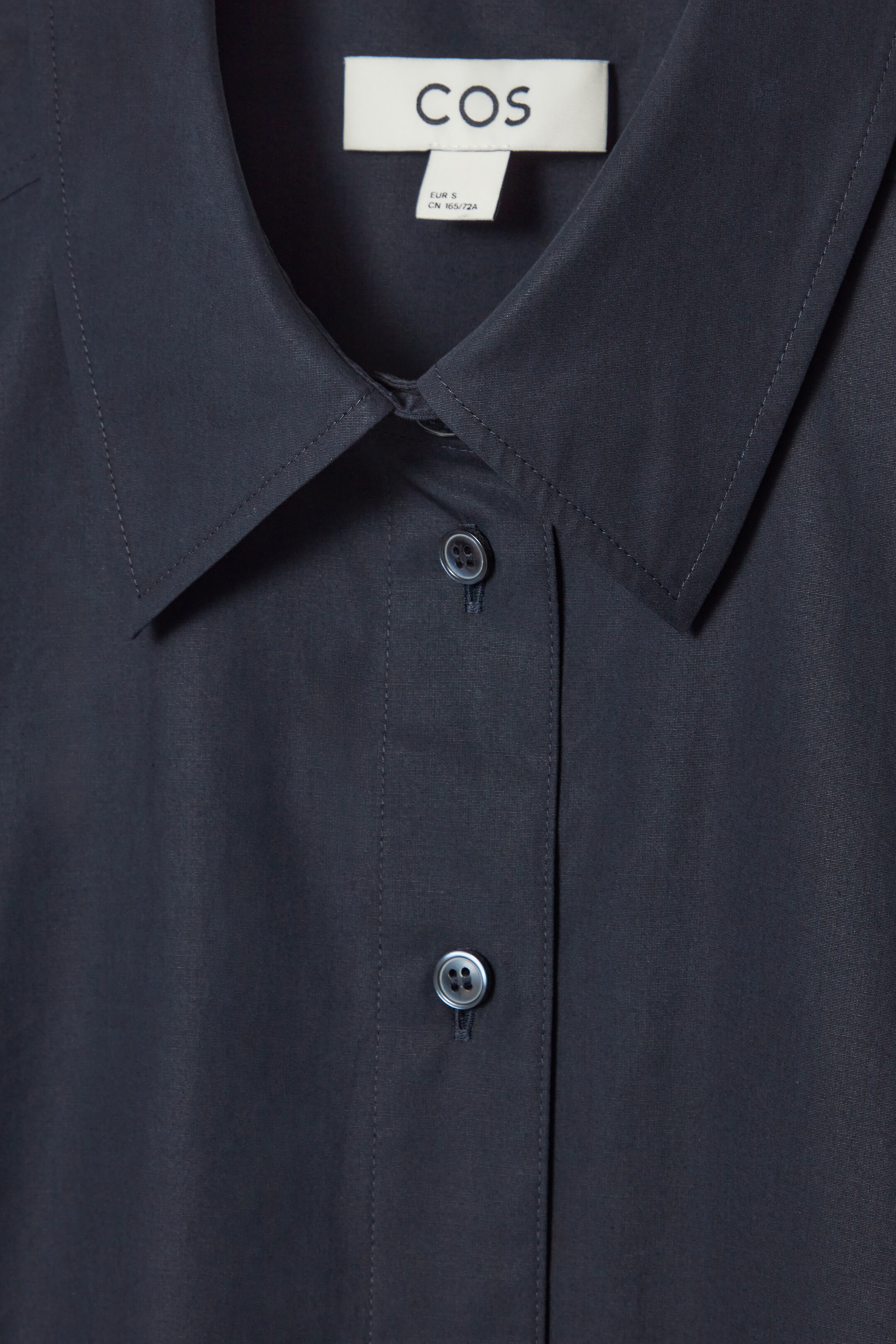 Ingrandisci l'immagine: OVERSIZED DRAPED SHIRT DRESS - NAVY - DONNA | H&M CH 2