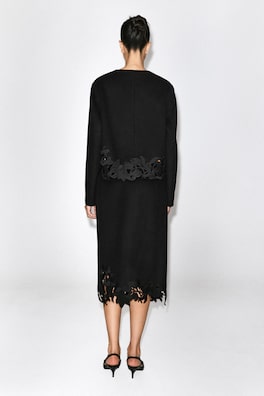 EMBROIDERED DOUBLE-FACED WOOL JACKET — CARBON 5