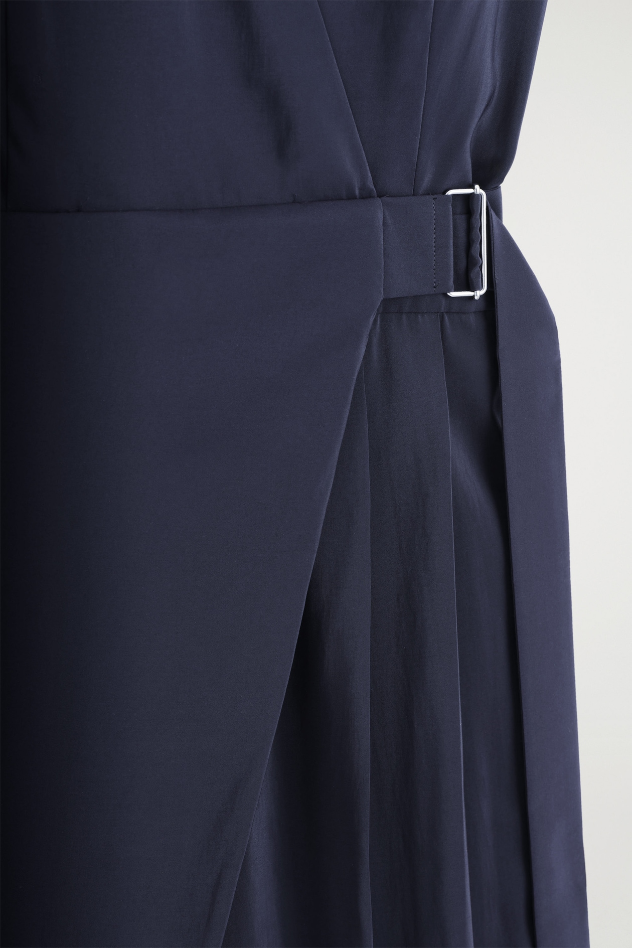 WRAP-FRONT JUMPSUIT — NAVY