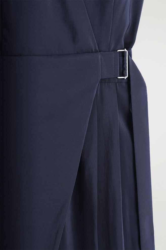WRAP-FRONT JUMPSUIT — NAVY