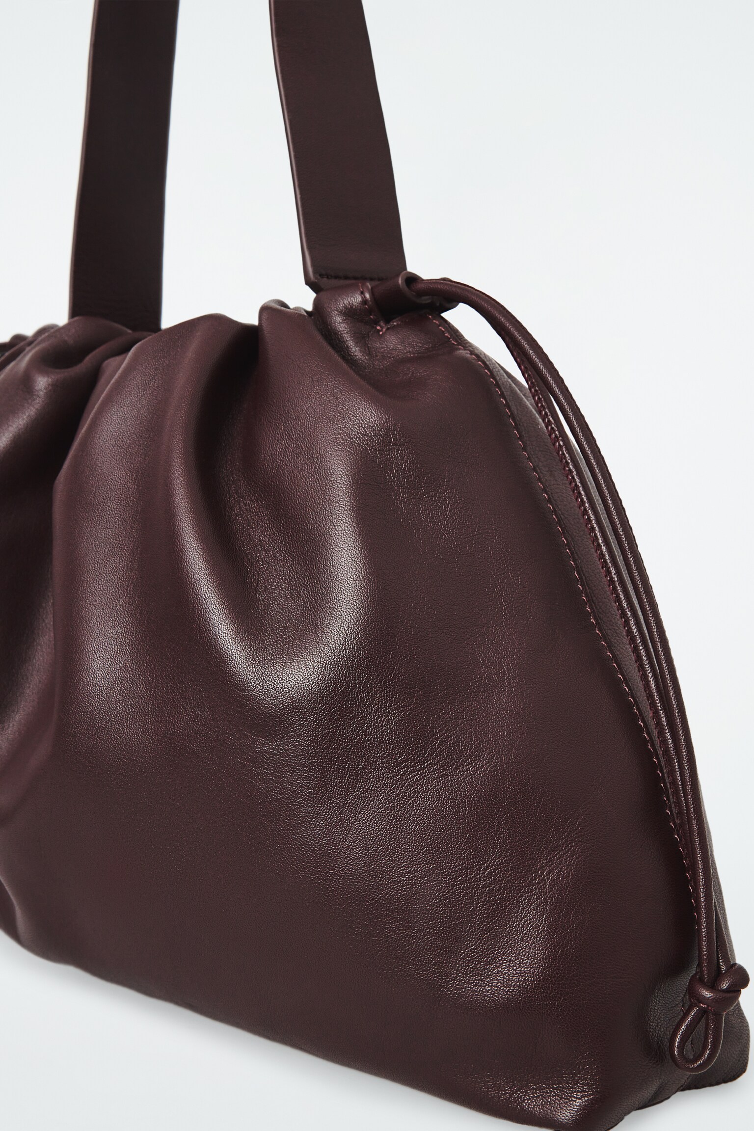 BOLSO DE MANO CAVATELLI - PIEL - BURDEOS - 2