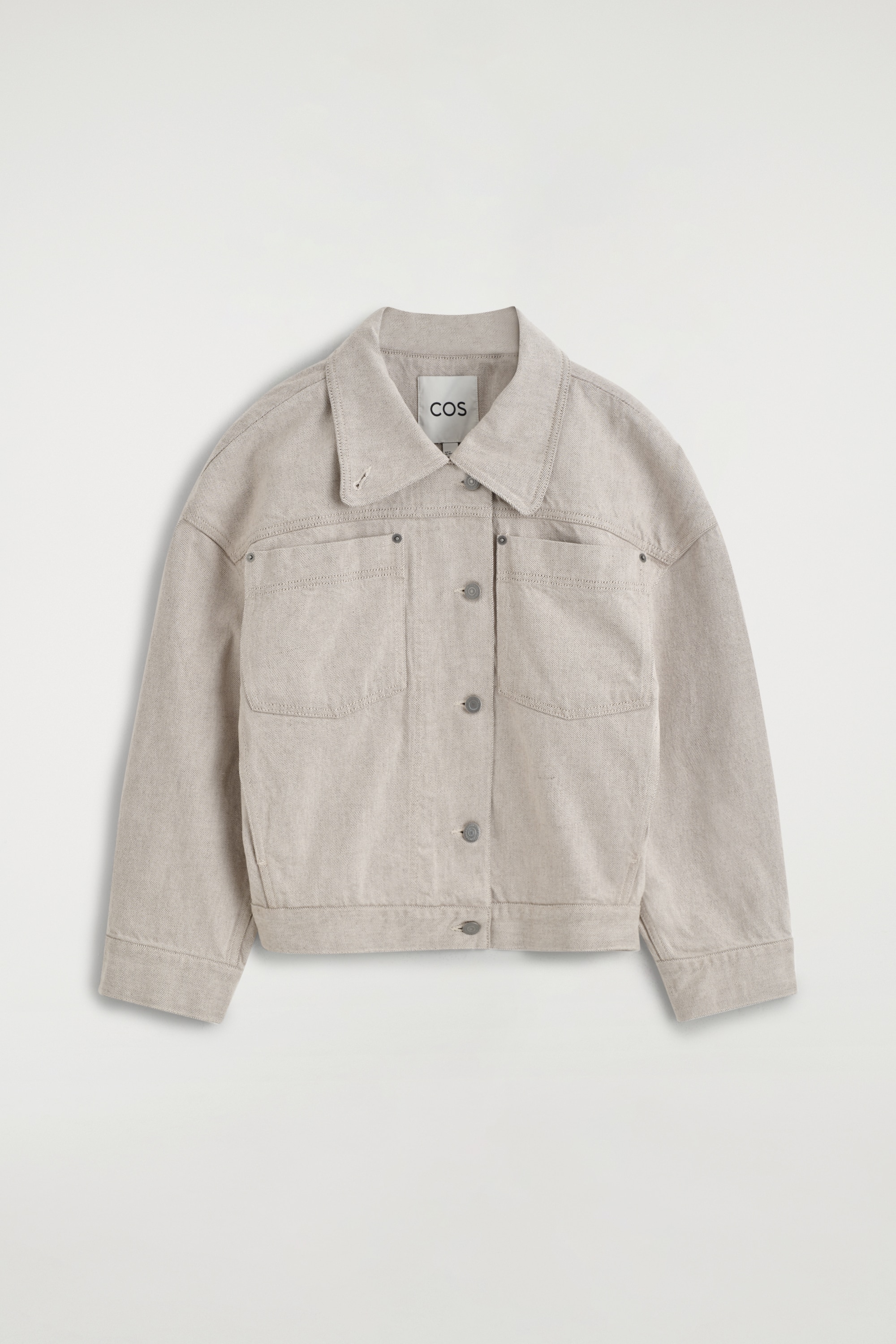 FUNNEL-NECK DENIM JACKET