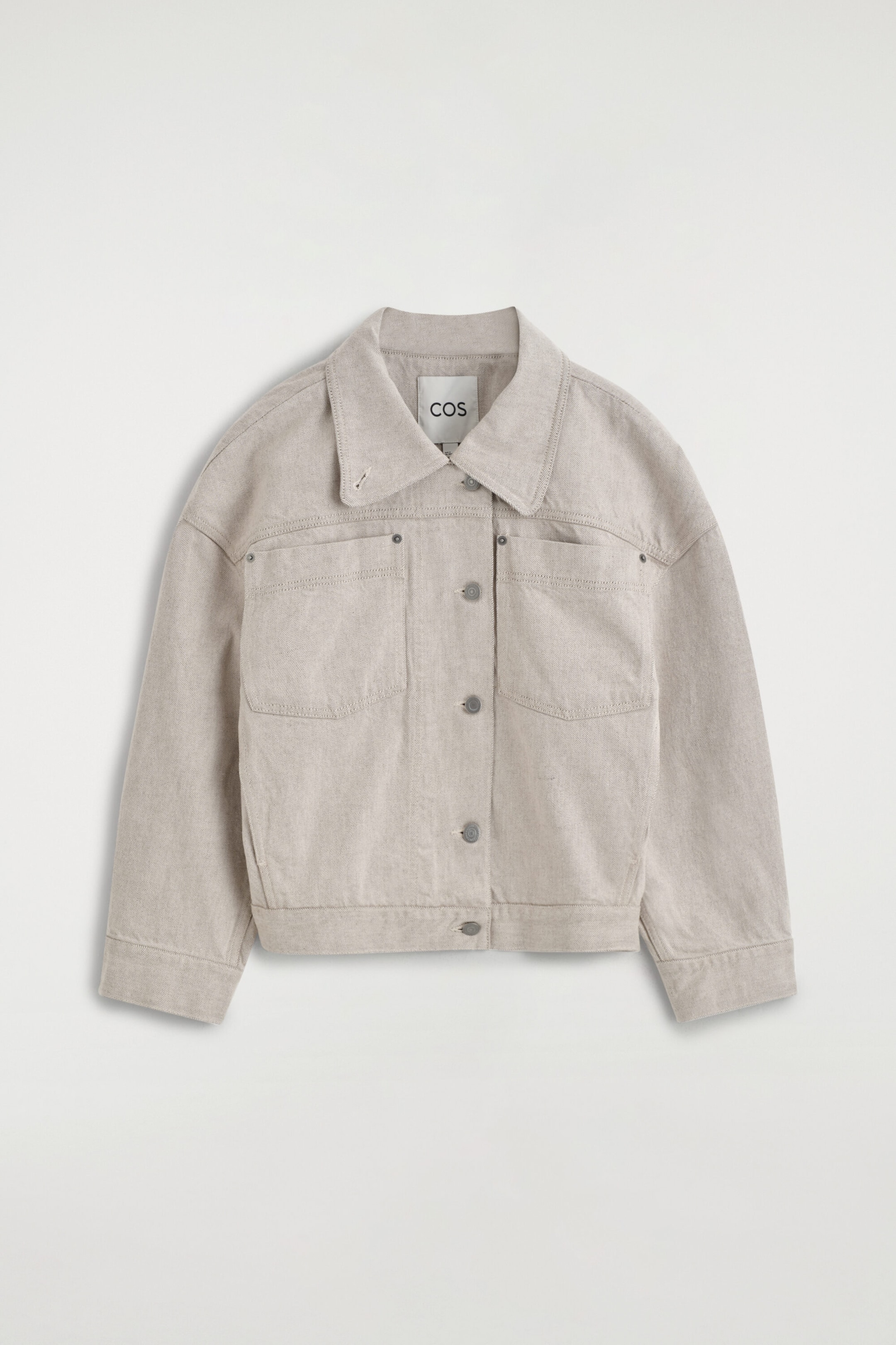 Veste en denim à col montant