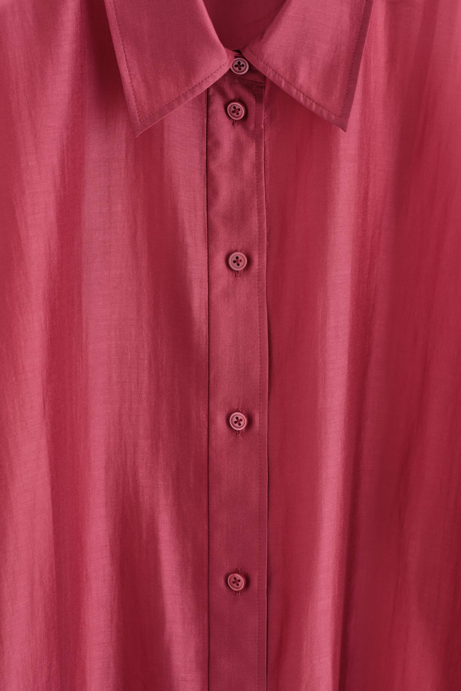 SKIR SKJORTA - MÖRKRÖD - 5