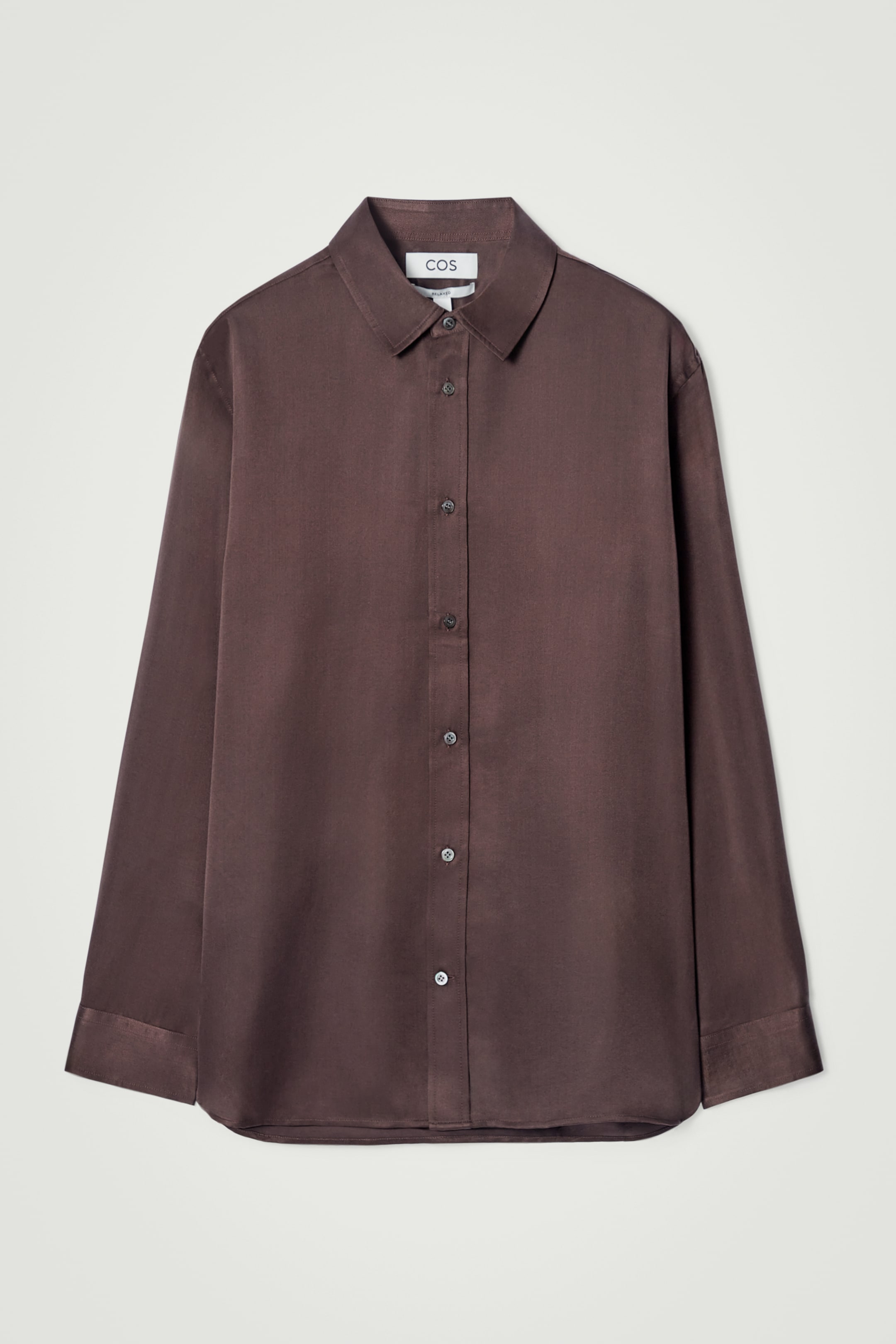 View larger image: RELAXED SILK SHIRT - BROWN - Men | H&M GB 1