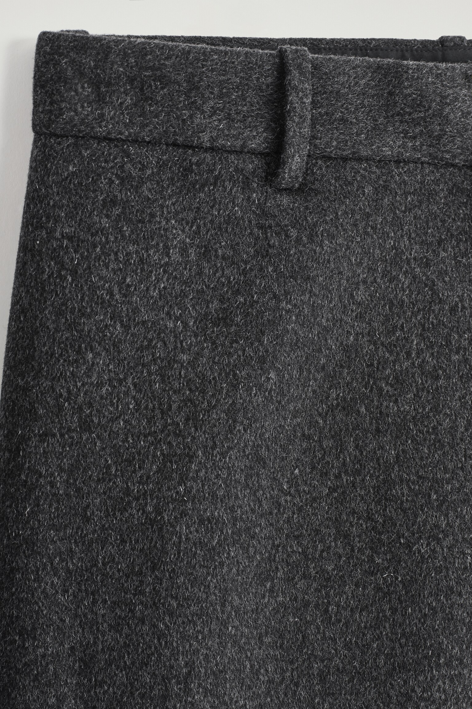 DOUBLE-FACED WOOL WIDE-LEG TROUSERS - CHARBON/BRUN - 5