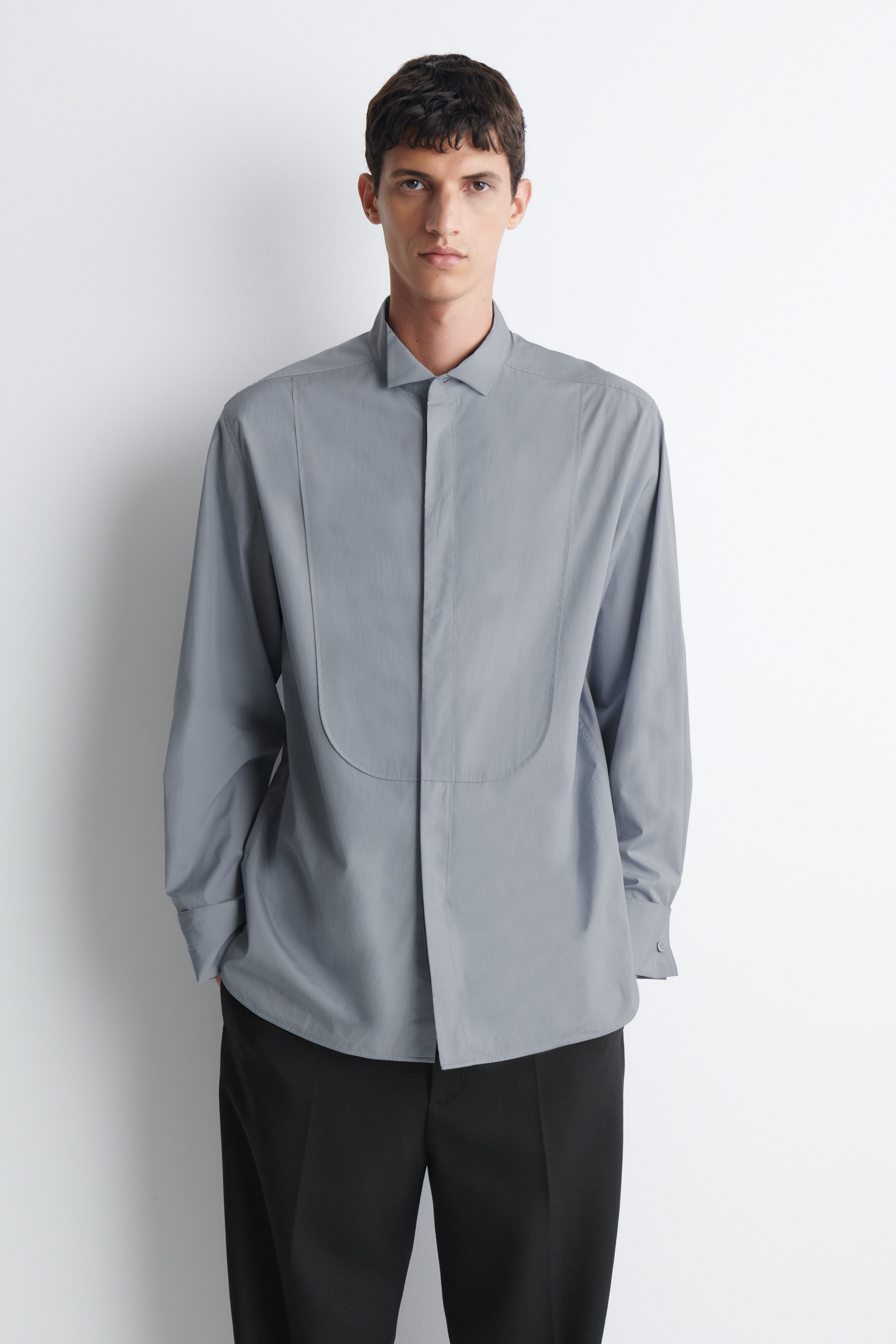 BIB-FRONT COTTON SHIRT