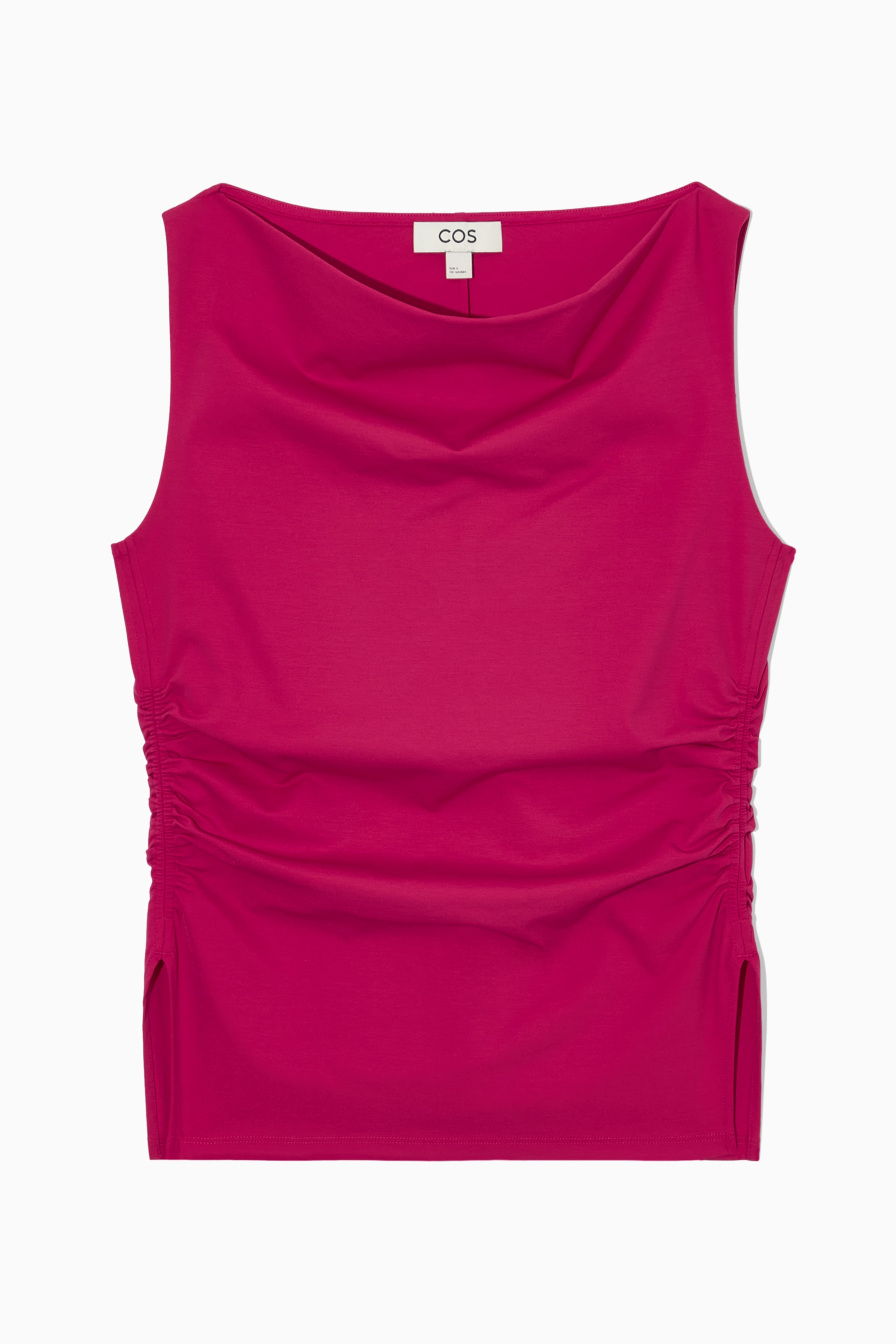 Agrandir l'image: TOP SANS MANCHES FRONCÉ COL BÉNITIER - ROSE VIF - FEMME | H&M CH 1