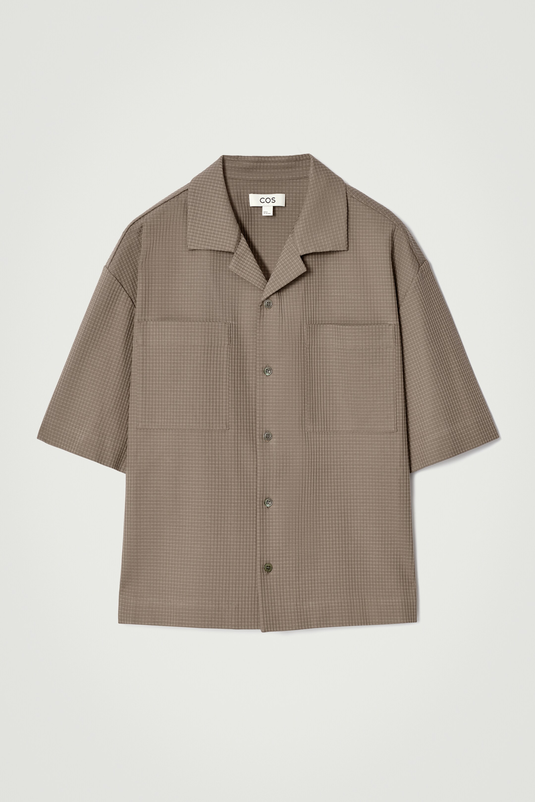Agrandir l'image: CHEMISE RESORT DÉCONTRACTÉE EN COTON TEXTURÉ - BRUN - HOMME | H&M CH 7