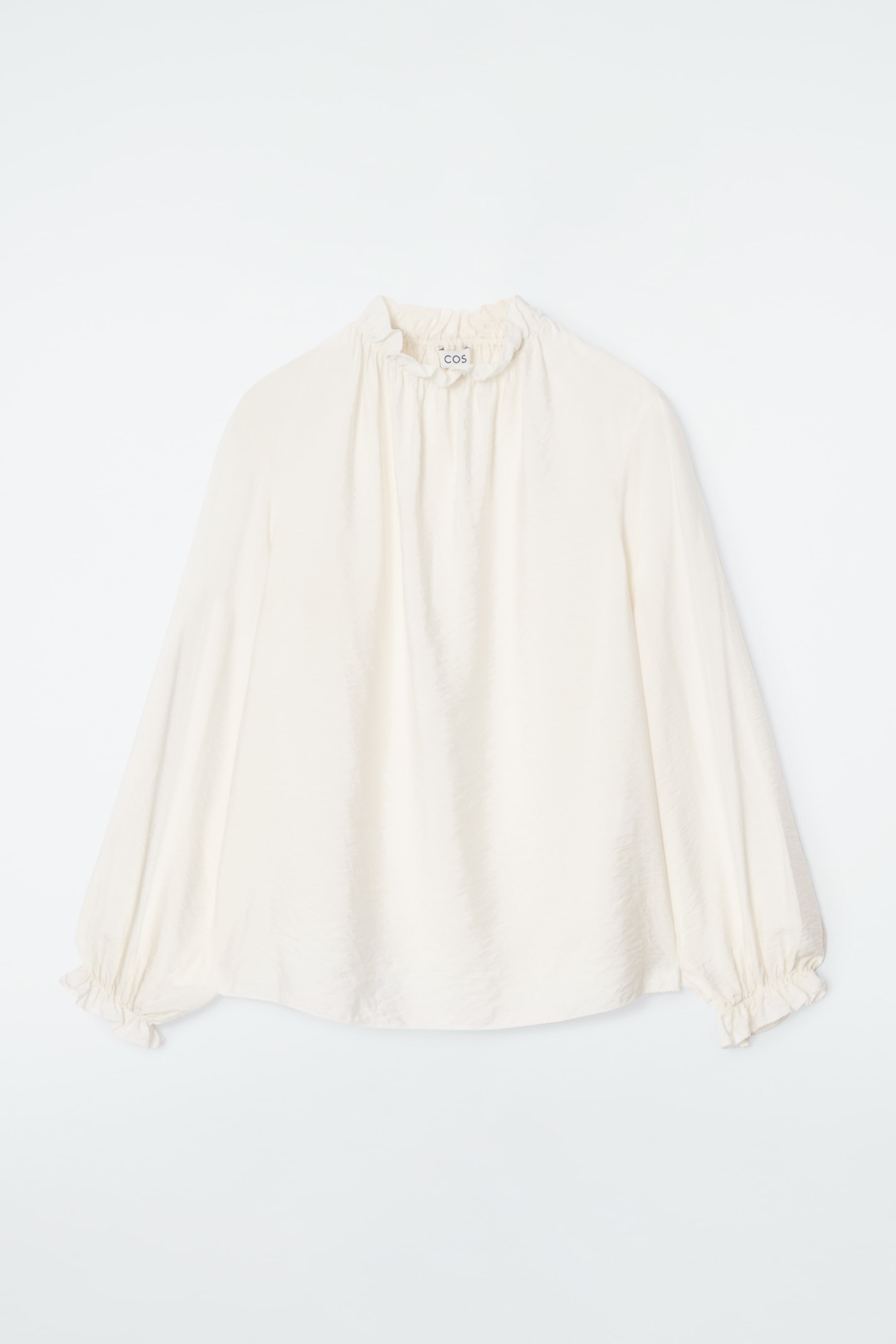 Grösseres Bild ansehen: BLUSE MIT STEHKRAGEN UND RAFFUNGEN - CREMEWEISS - DAMEN | H&M CH 1