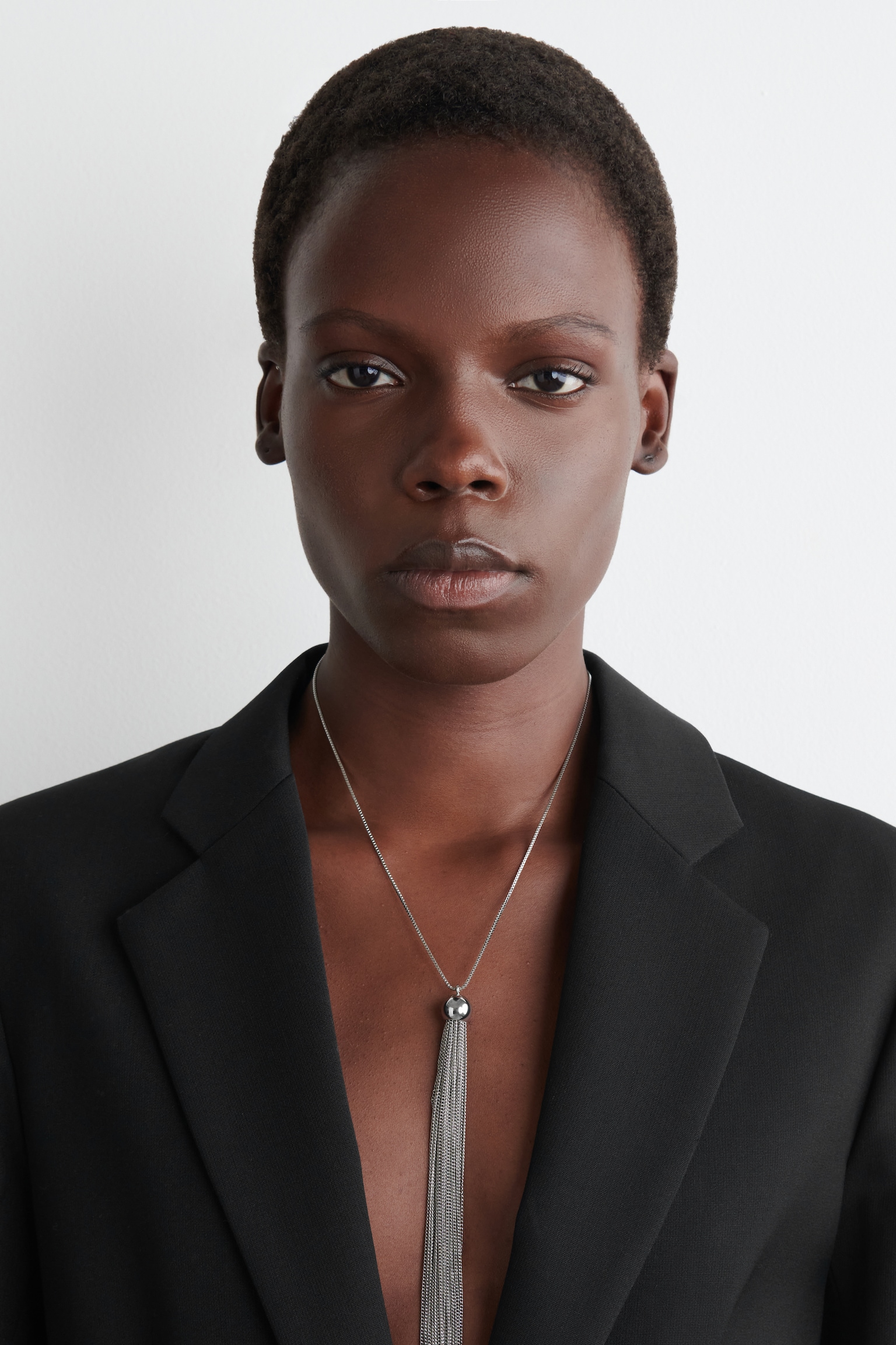 TASSELLED PENDANT NECKLACE - SILVER