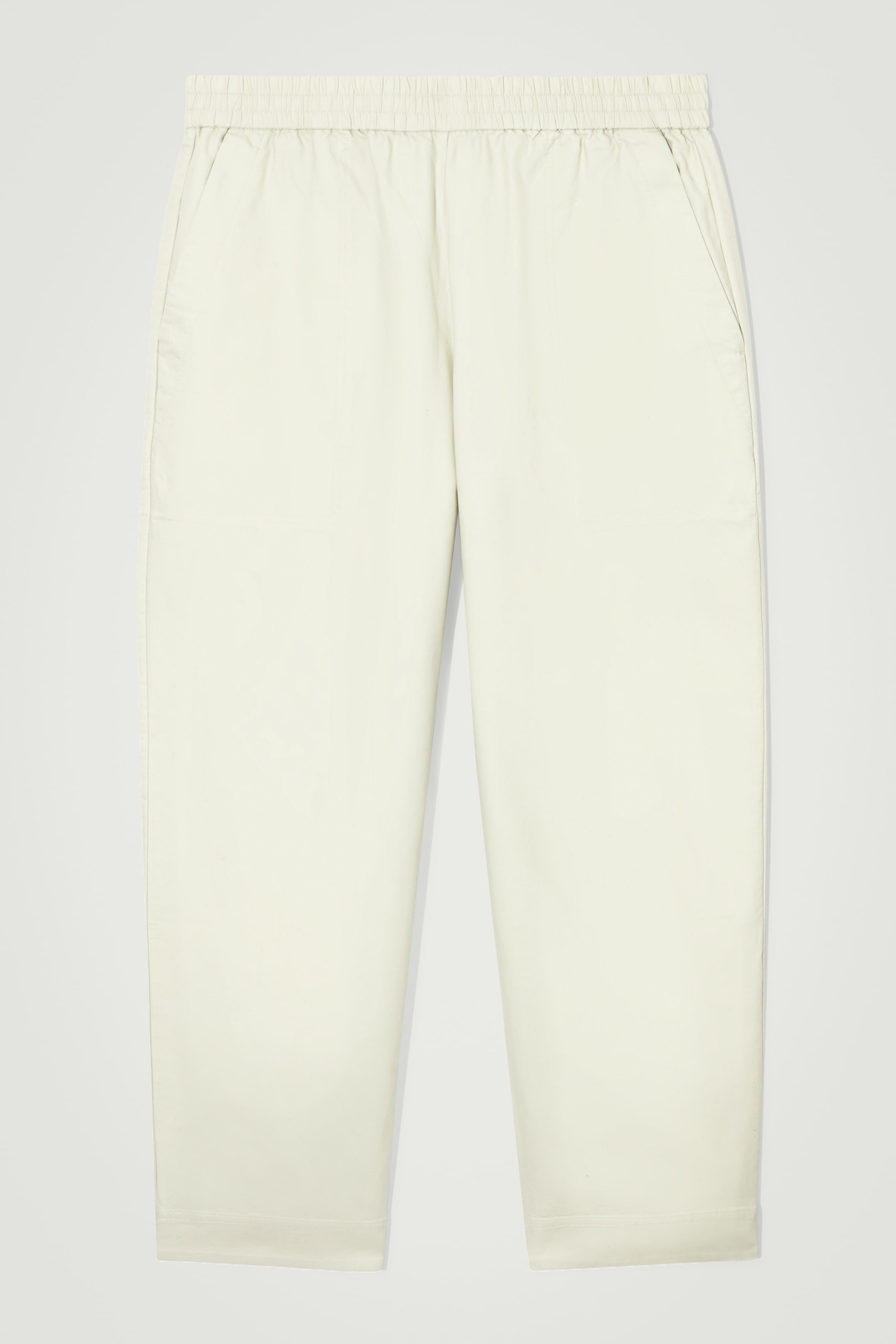Grösseres Bild ansehen: HOSE AUS TWILL MIT ELASTISCHEM BUND - Cremeweiß - HERREN | H&M CH 1
