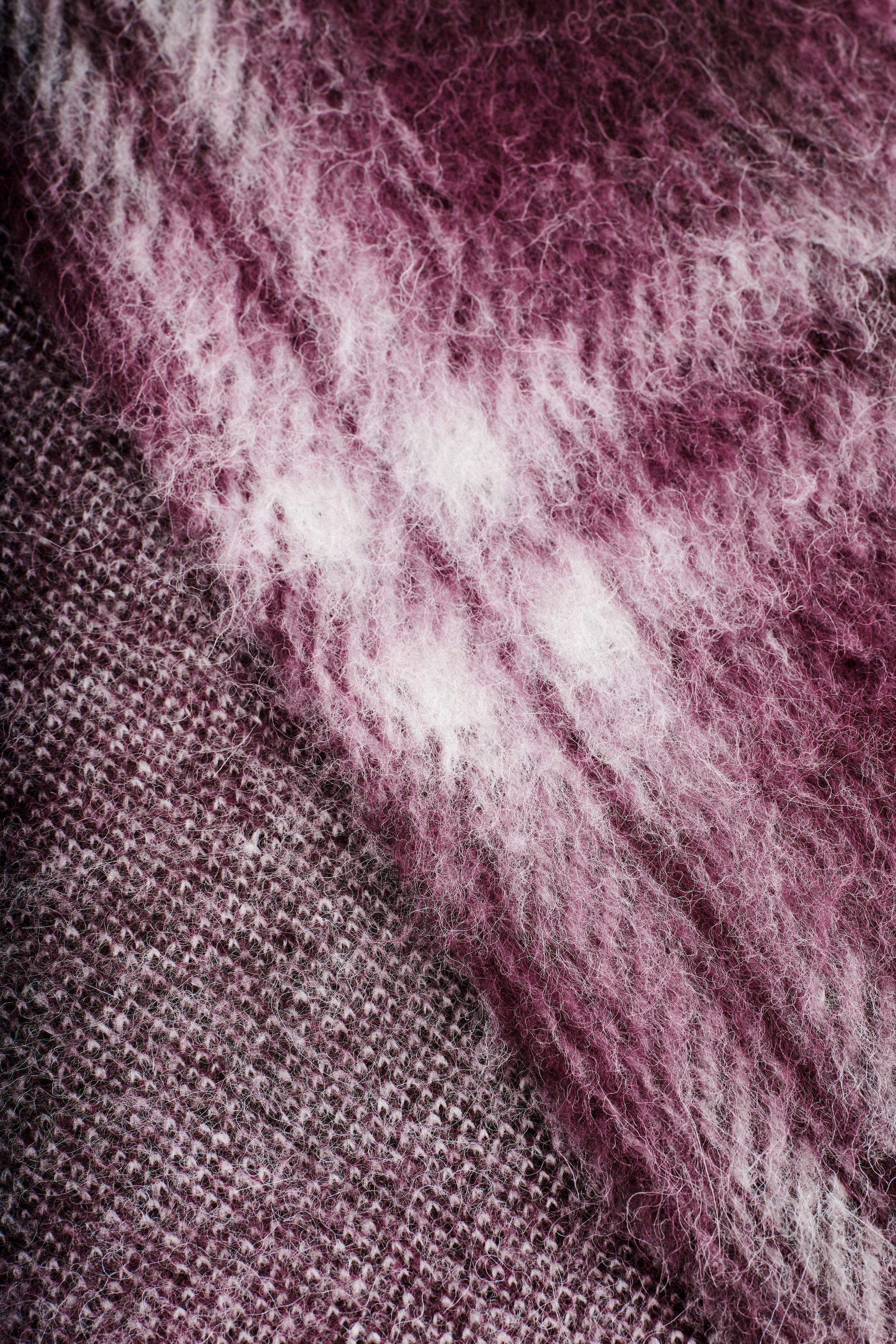 CHECKED ALPACA-BLEND SCARF