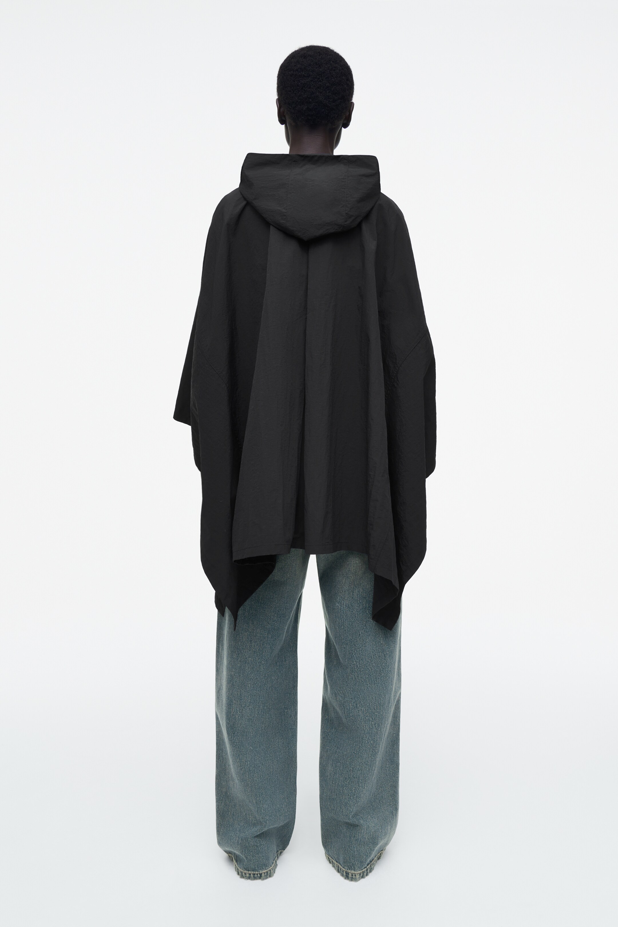 View larger image: HOODED TRENCH COAT CAPE - BLACK - Ladies | H&M GB 4