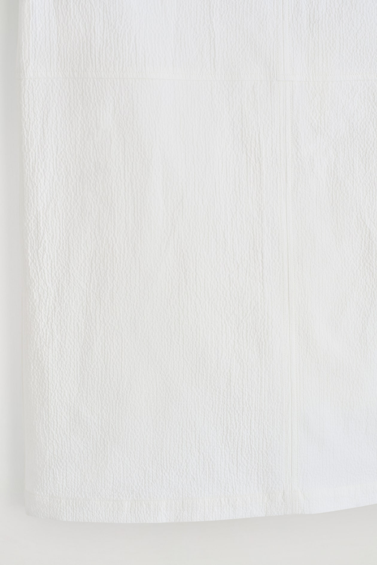 COTTON PENCIL SKIRT — WHITE
