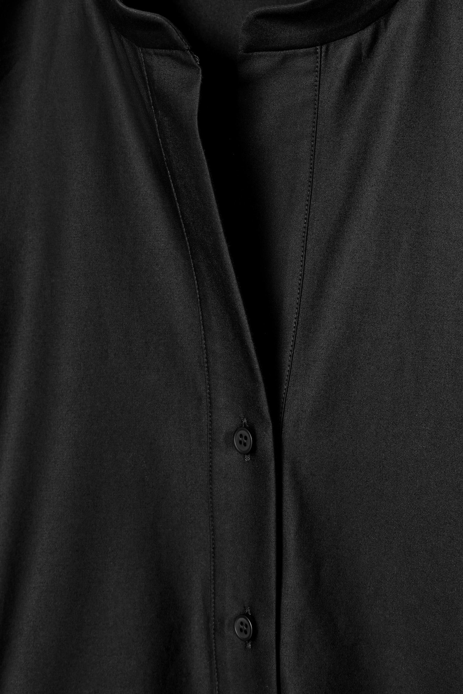 VESTIDO CAMISERO MIDI CON CINTURÓN - NEGRO/AZUL - 5