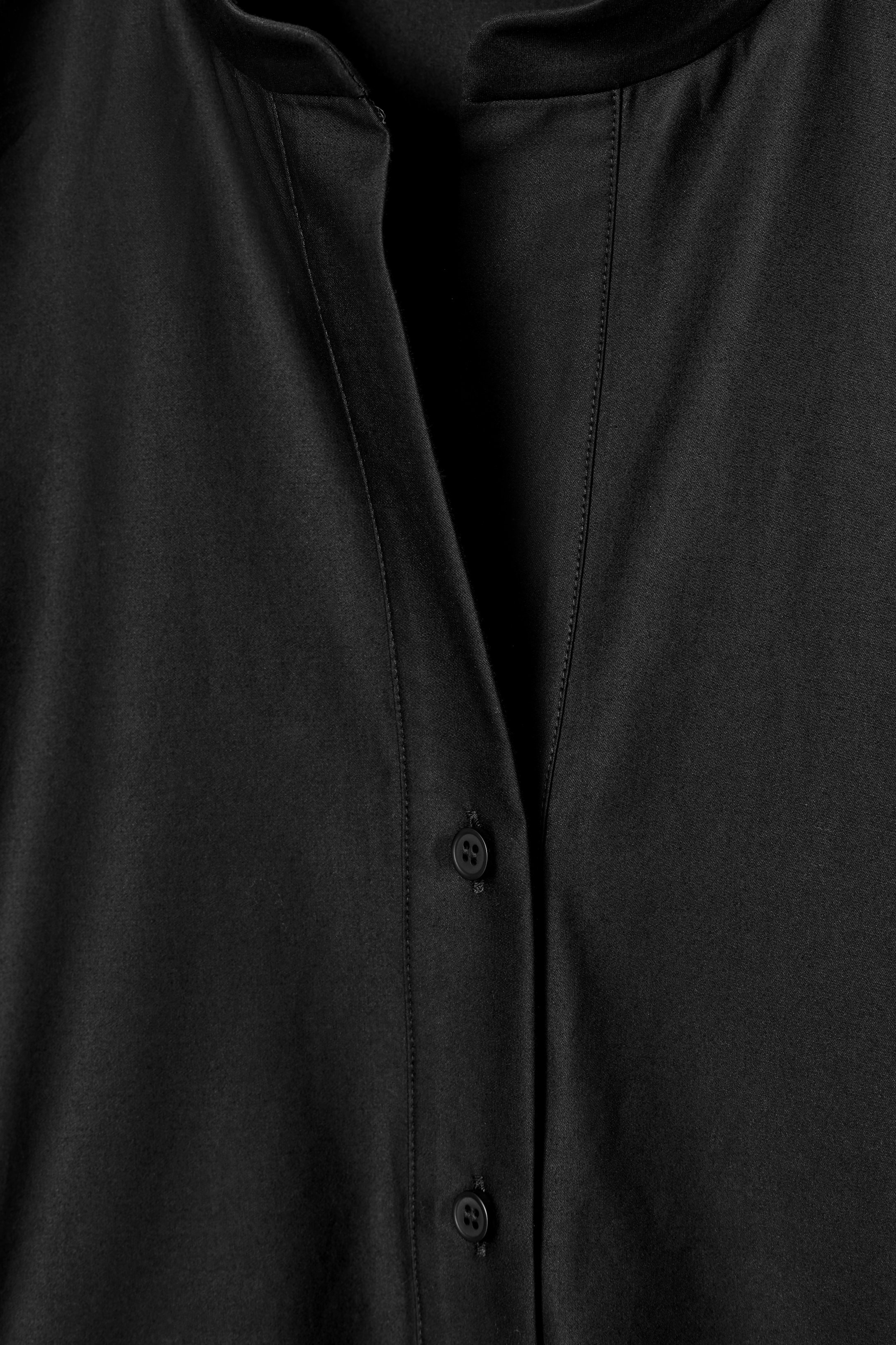 Agrandir l'image: ROBE-CHEMISE CEINTURÉE MIDI - NOIR - FEMME | H&M FR 7