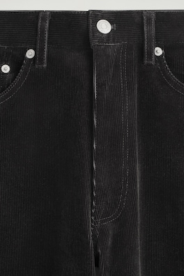 FACADE CORDUROY STRAIGHT-LEG JEANS — BLACK 6