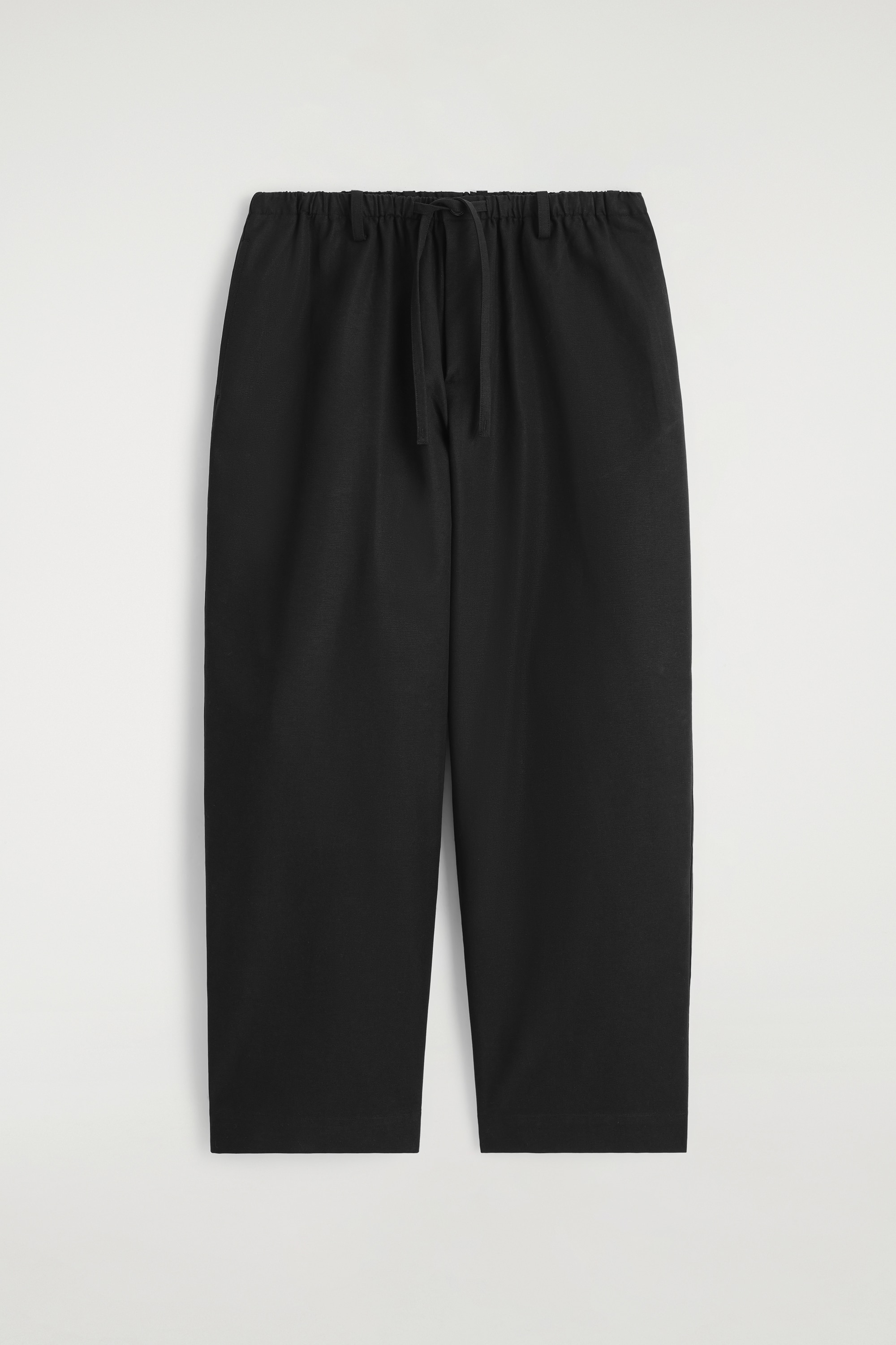 PANTALONI BARREL CON COULISSE - NERO/BEIGE