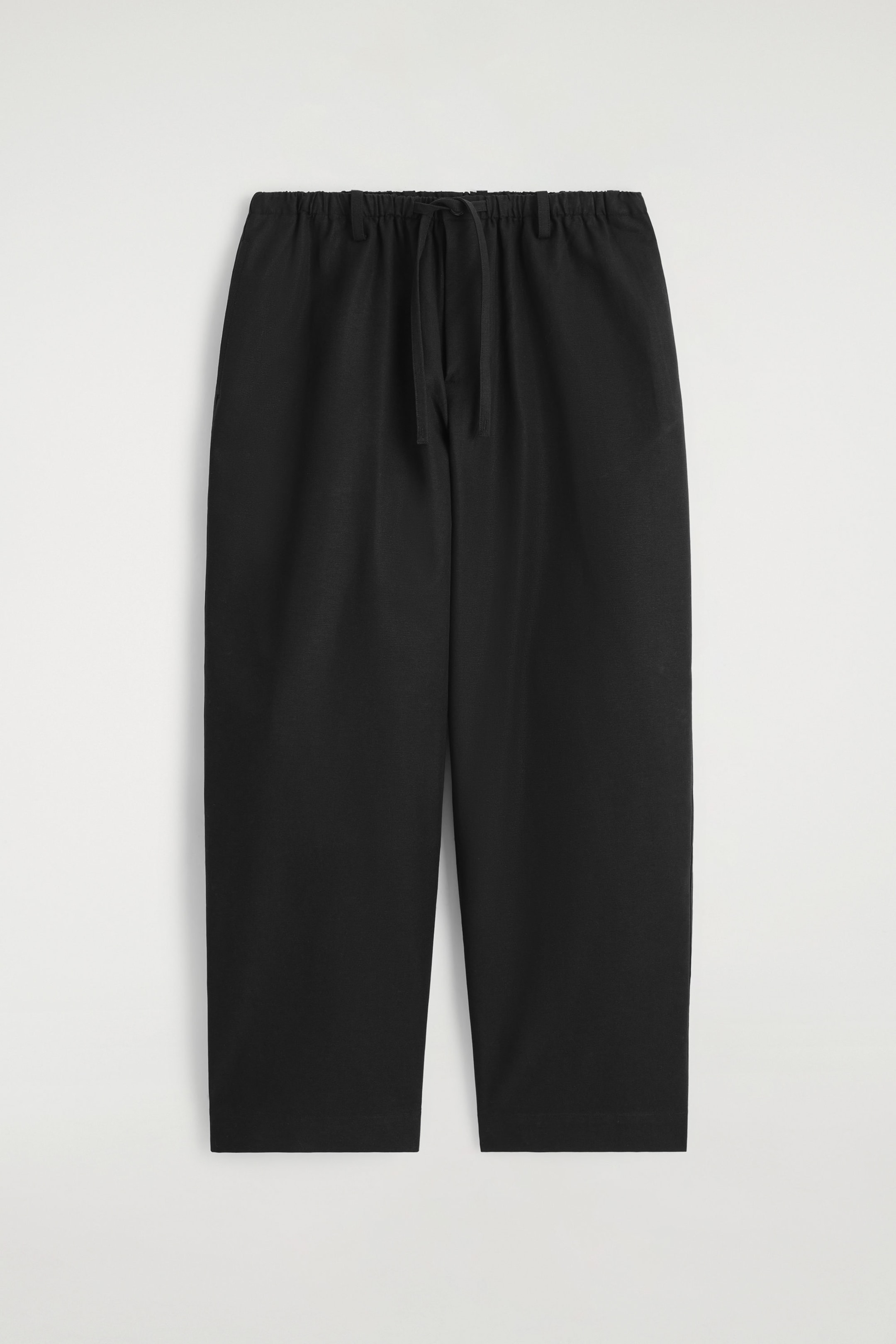 BARREL-LEG DRAWSTRING PANTS