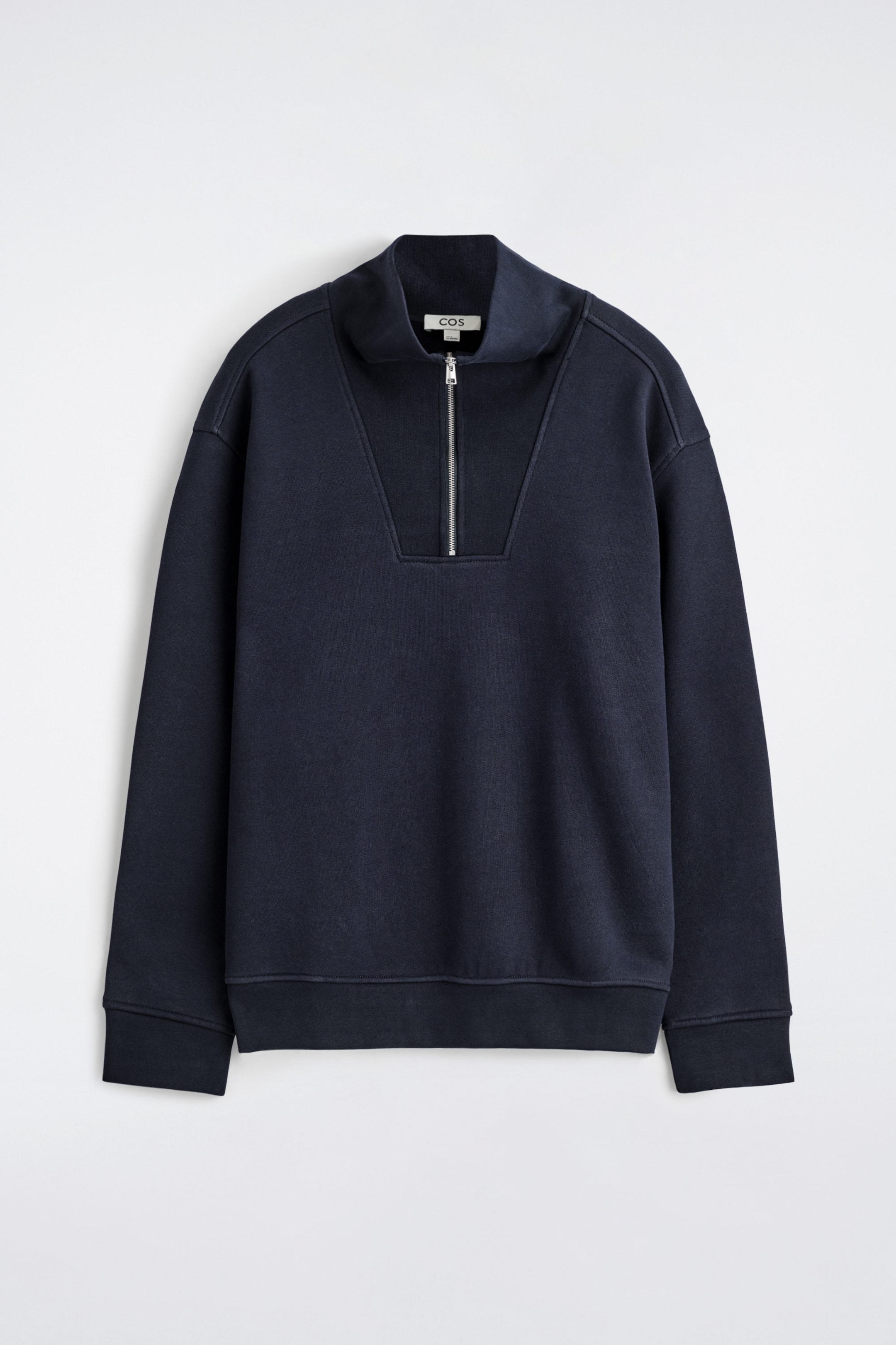 MOCK-NECK ZIP-UP SWEATSHIRT