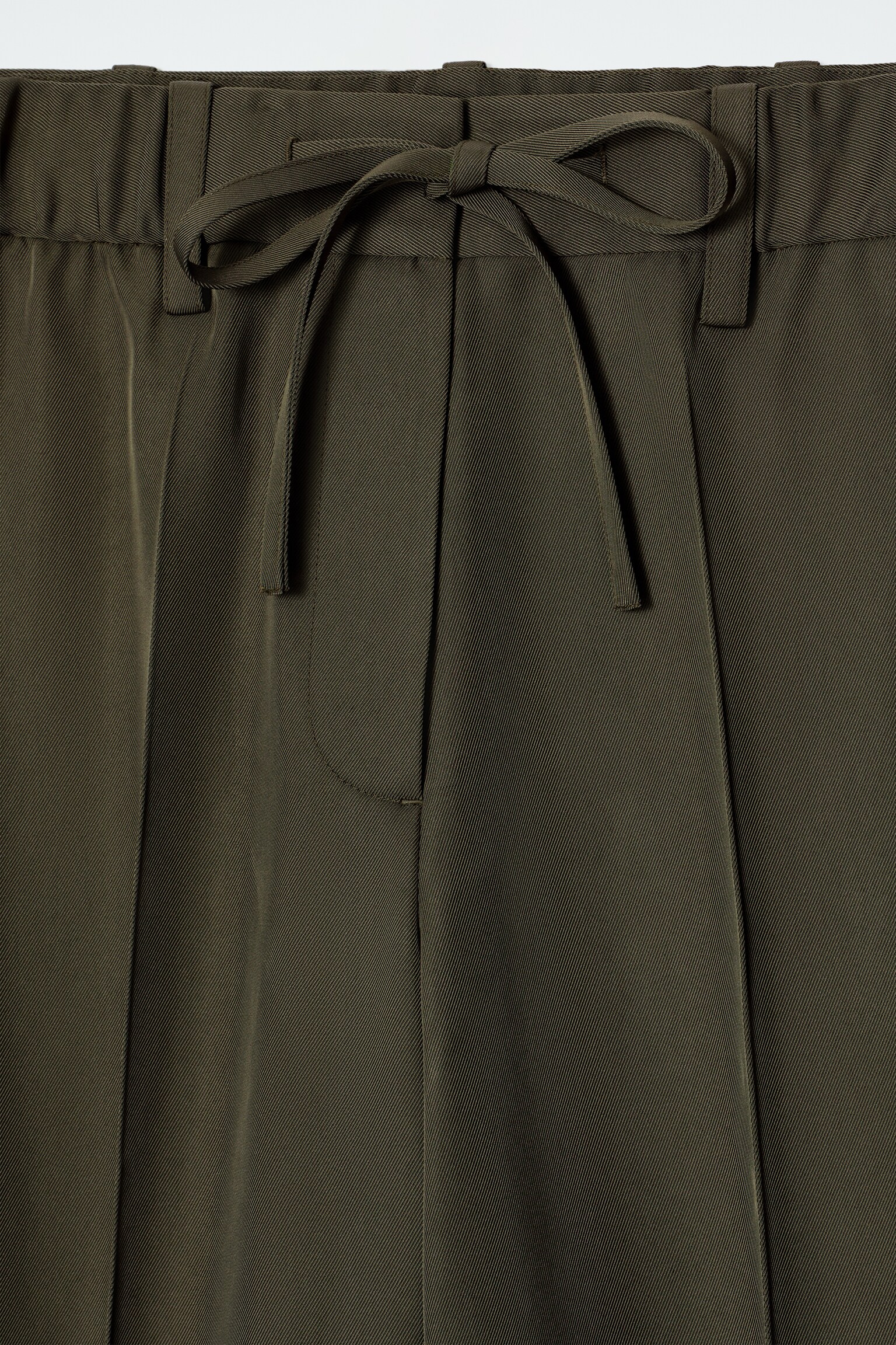 PANTALÓN RECTO CON AJUSTE DE CORDÓN - CAQUI OSCURO/AZUL MARINO - 3