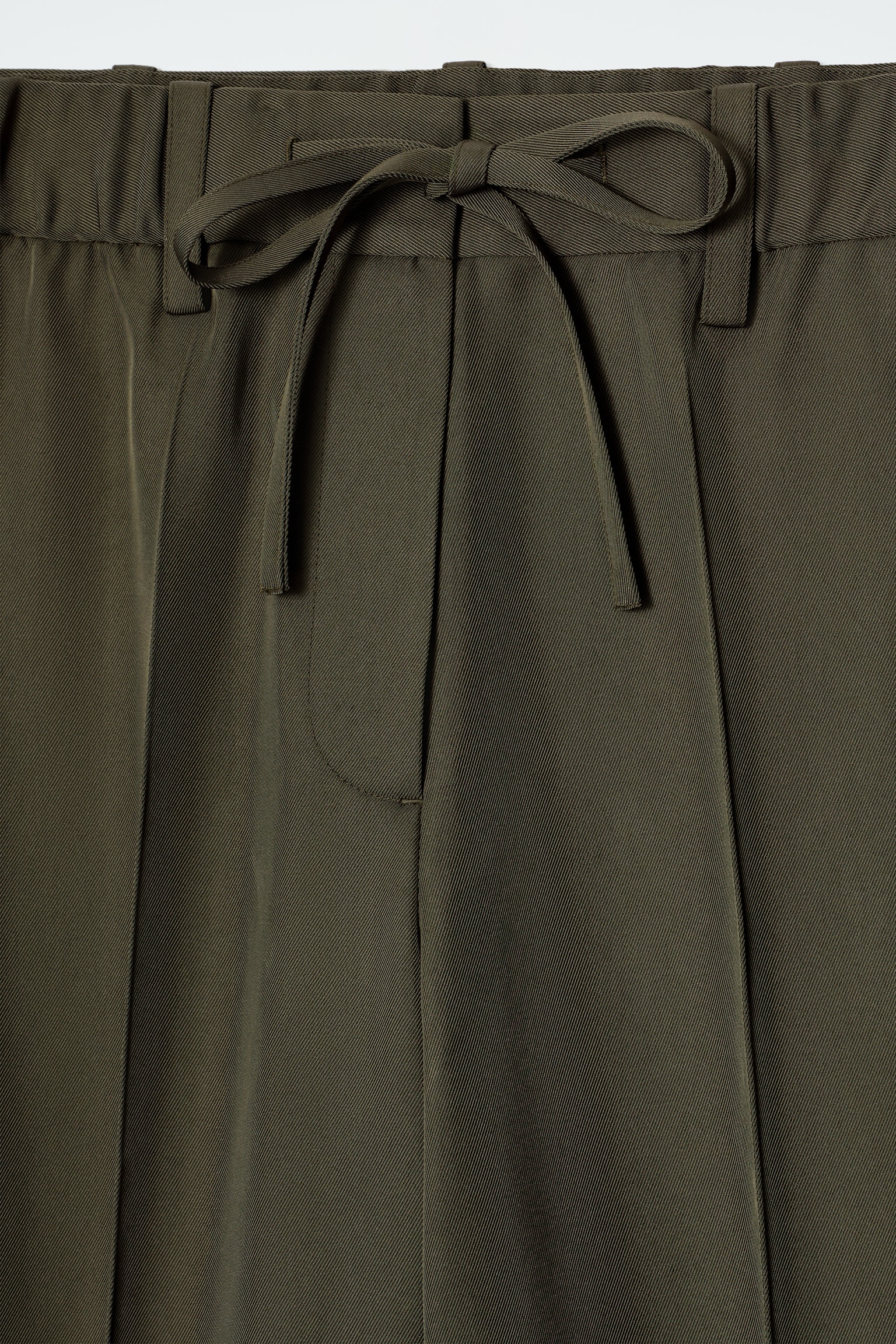 PANTALÓN RECTO CON AJUSTE DE CORDÓN - CAQUI OSCURO/AZUL MARINO - 5