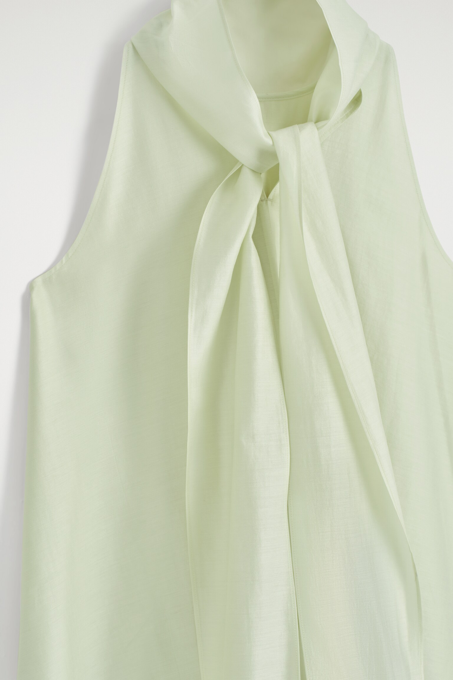 ROBE COURTE À ENCOLURE LICOU FLUIDE - VERT CLAIR/ROUGE/BRUN FONCÉ - 4
