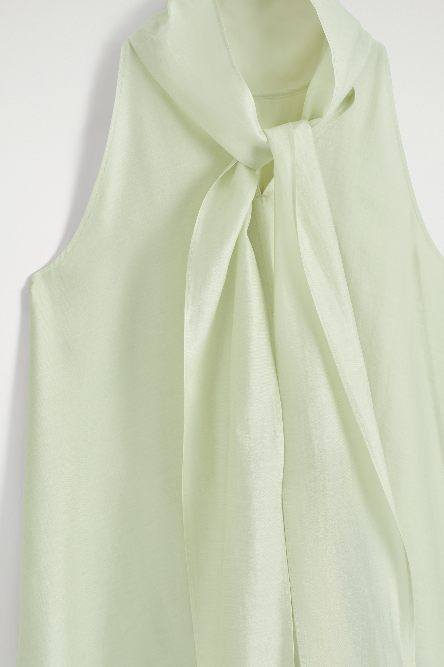 ROBE COURTE À ENCOLURE LICOU FLUIDE - VERT CLAIR/ROUGE/BRUN FONCÉ - 7