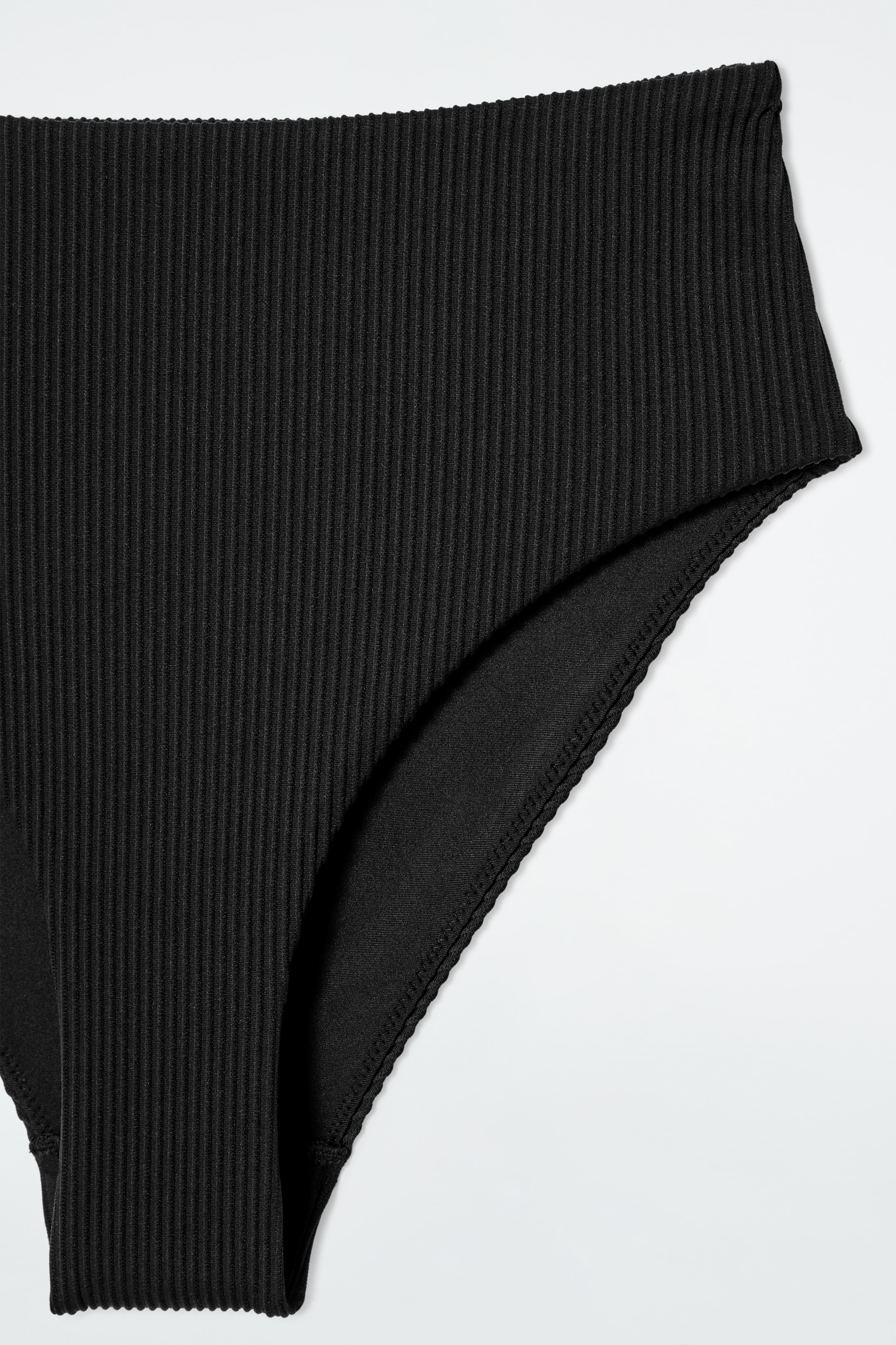 View larger image: RIBBED HIGH-WAISTED BIKINI BRIEFS - BLACK - Ladies | H&M GB 4