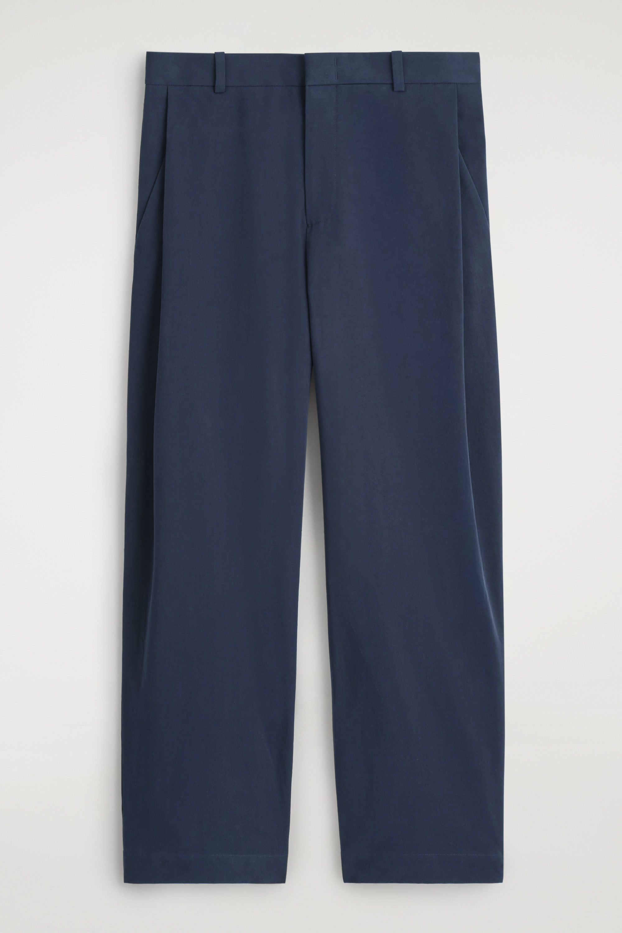 WIDE-LEG COTTON PANTS - NAVY | COS