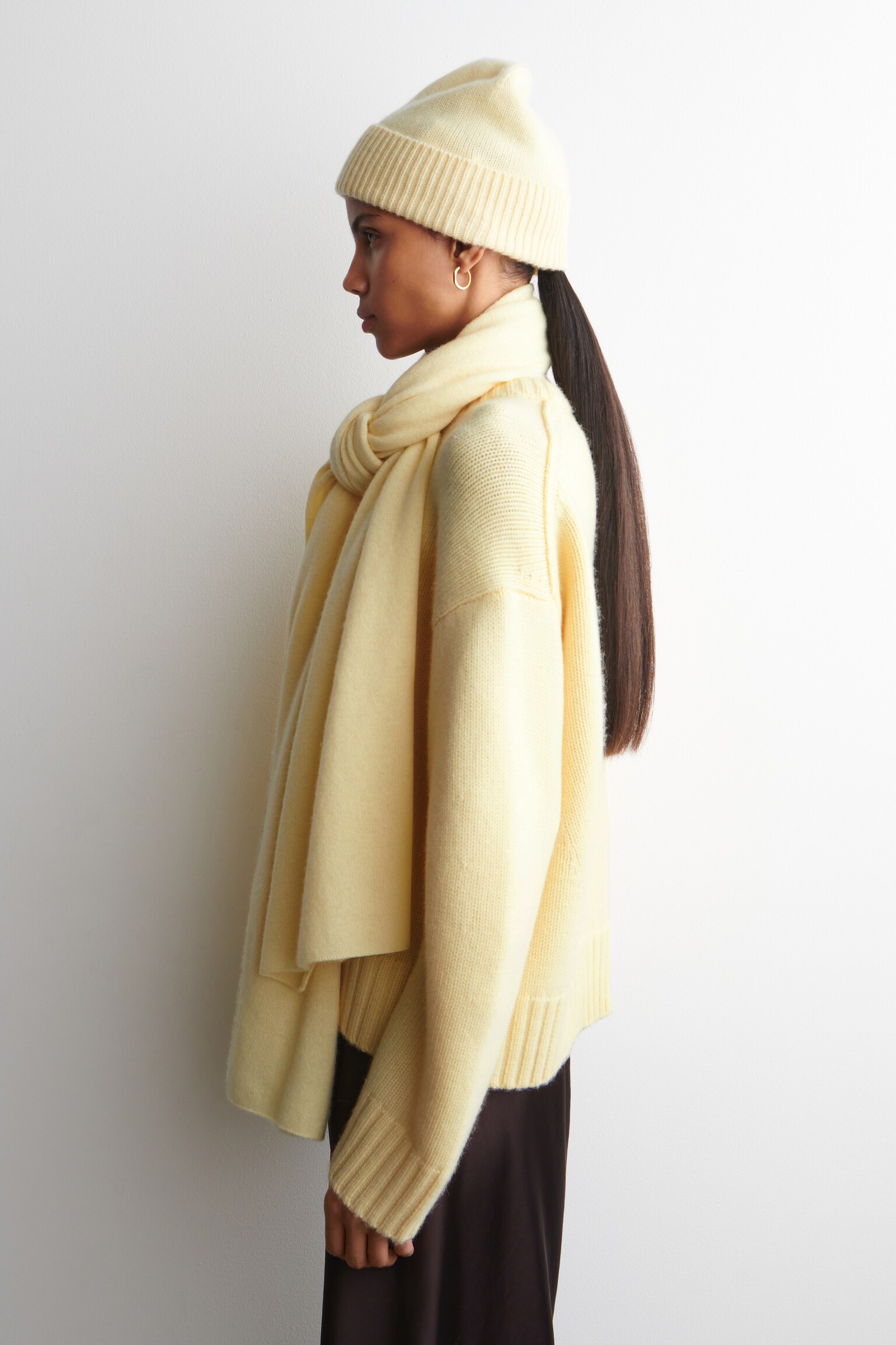 Cachecol de caxemira - AMARELO MANTEIGA/LARANJA/VERDE OLIVA/CASTANHO/CINZA ESCURO/PRETO - 5