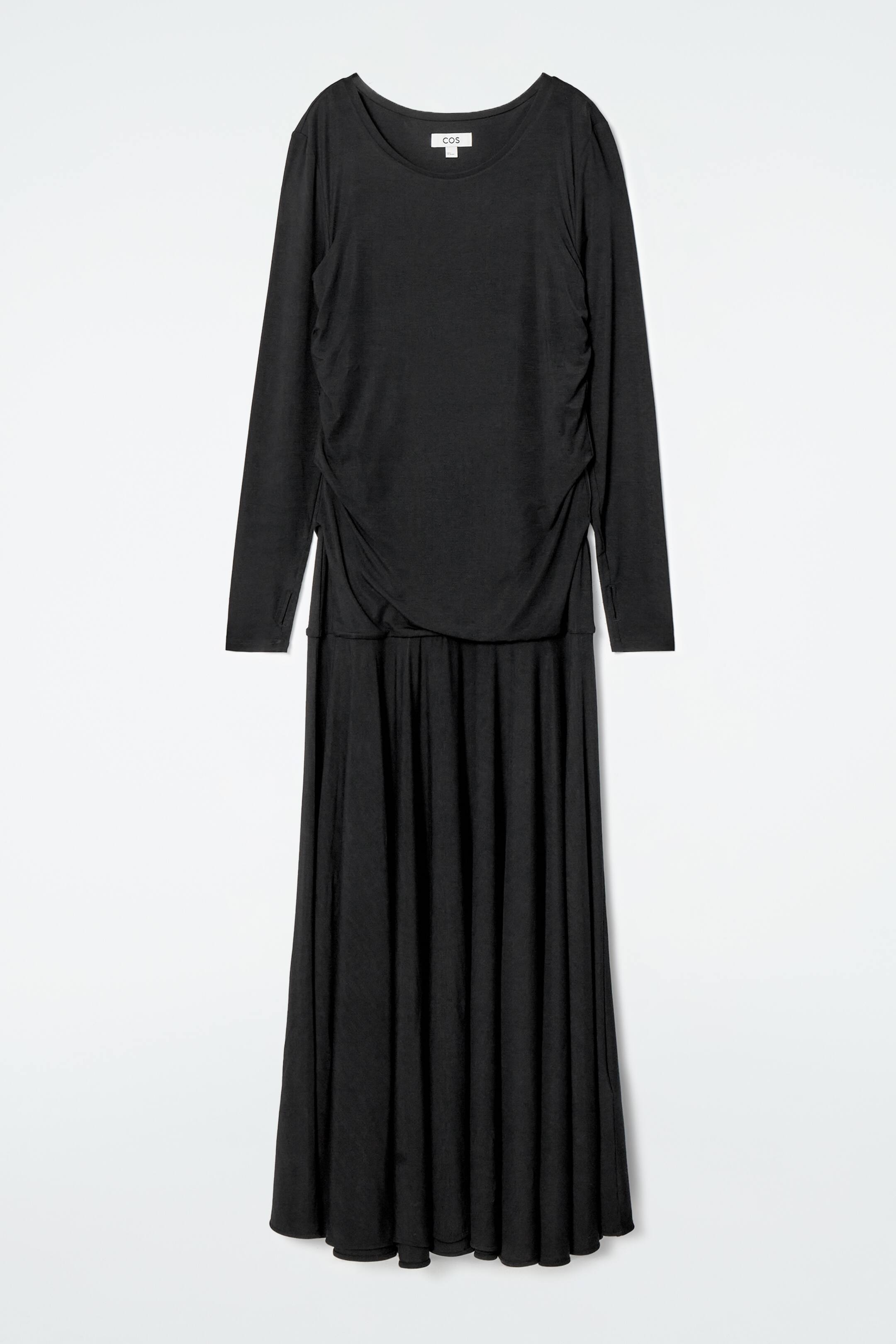 Grösseres Bild ansehen: JERSEY-MAXIKLEID MIT NIEDRIGER TAILLE - SCHWARZ - DAMEN | H&M CH 1