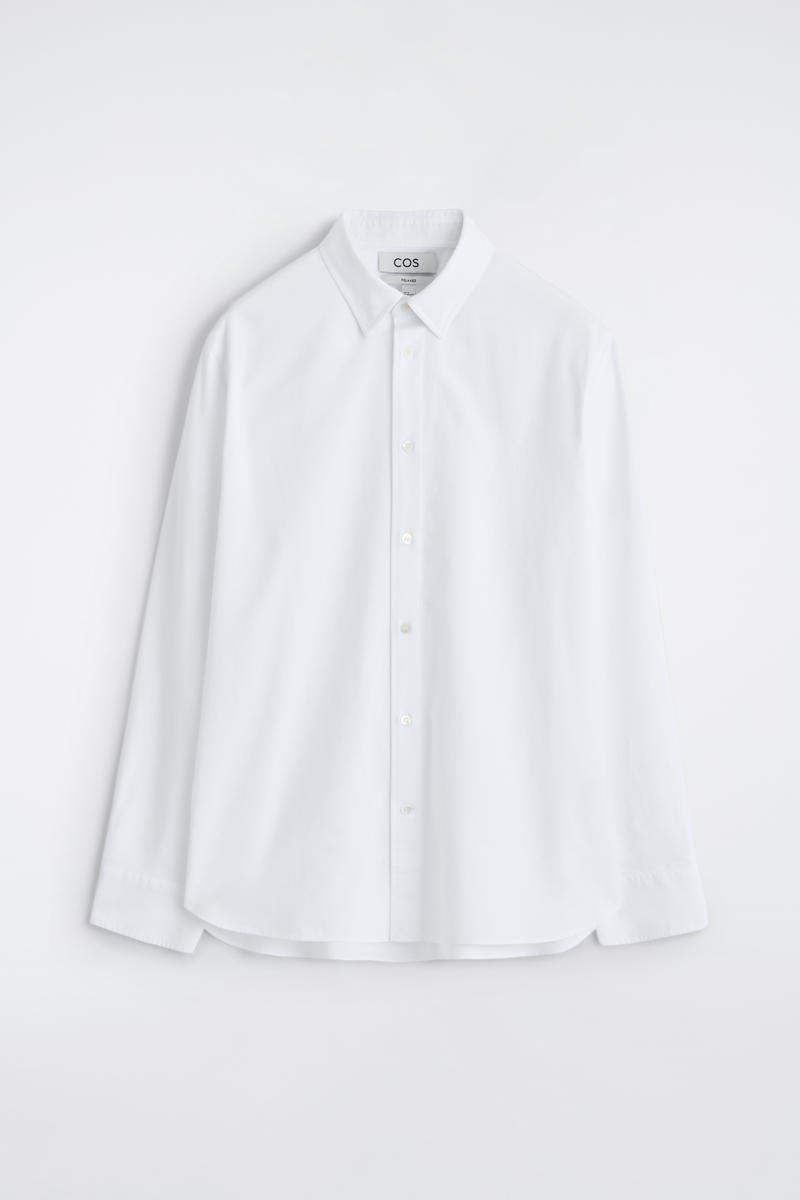 COS Cotton Oxford Shirt White Men's Large
