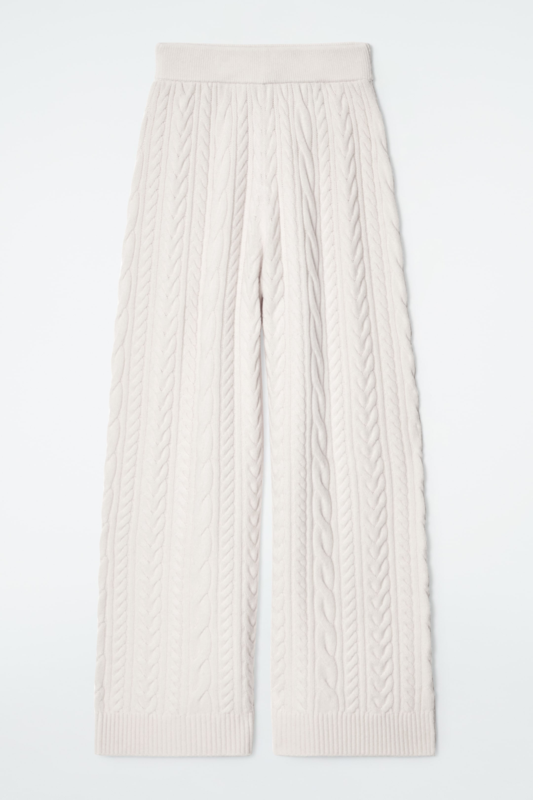 View larger image: CABLE-KNIT WOOL TROUSERS - IVORY - Ladies | H&M GB 5