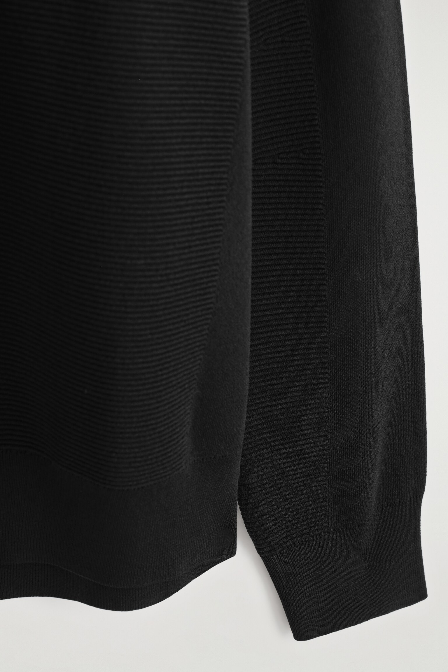 PULL POLO EN MAILLE TEXTURÉE - NOIR - 5