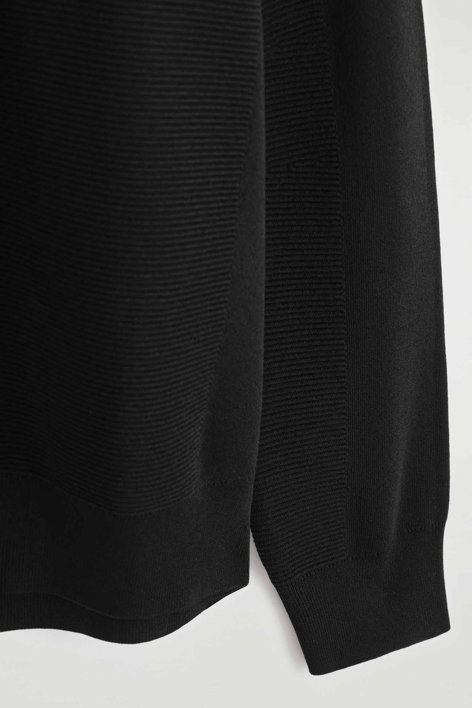 PULL POLO EN MAILLE TEXTURÉE - NOIR - 4