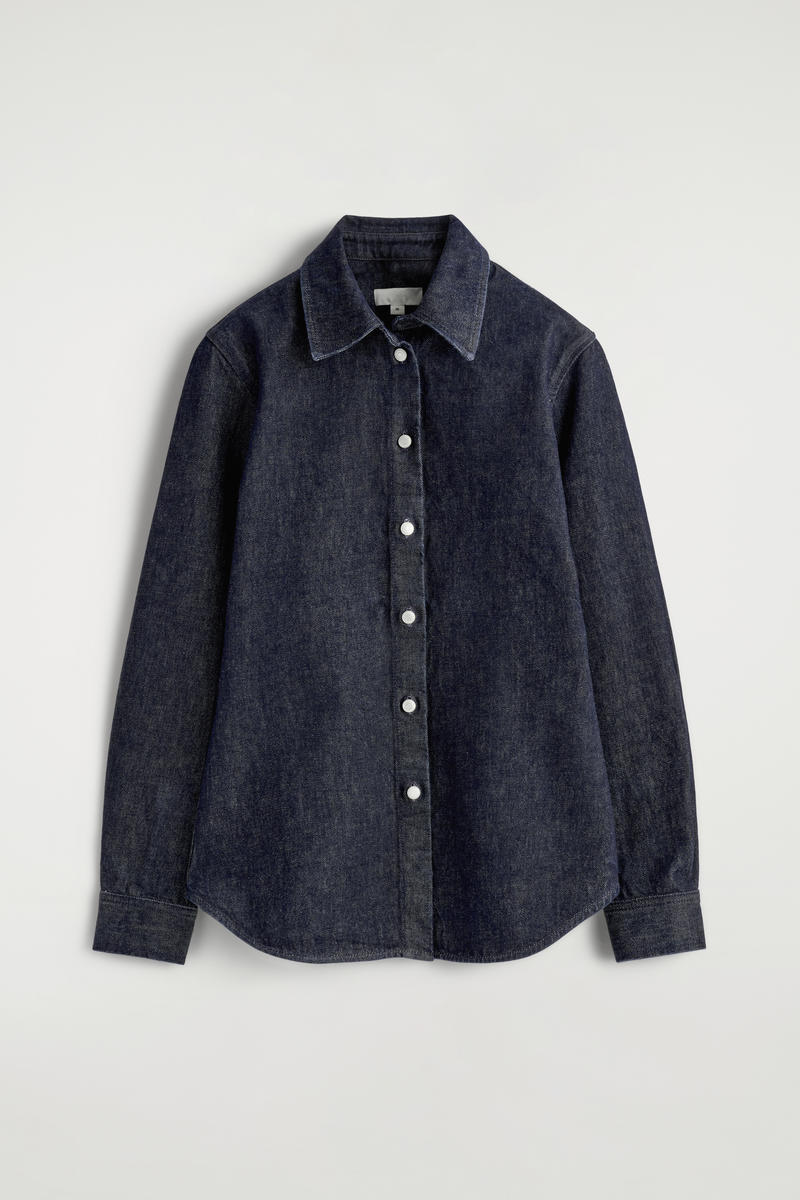 Cos Denim Shirt In Blue