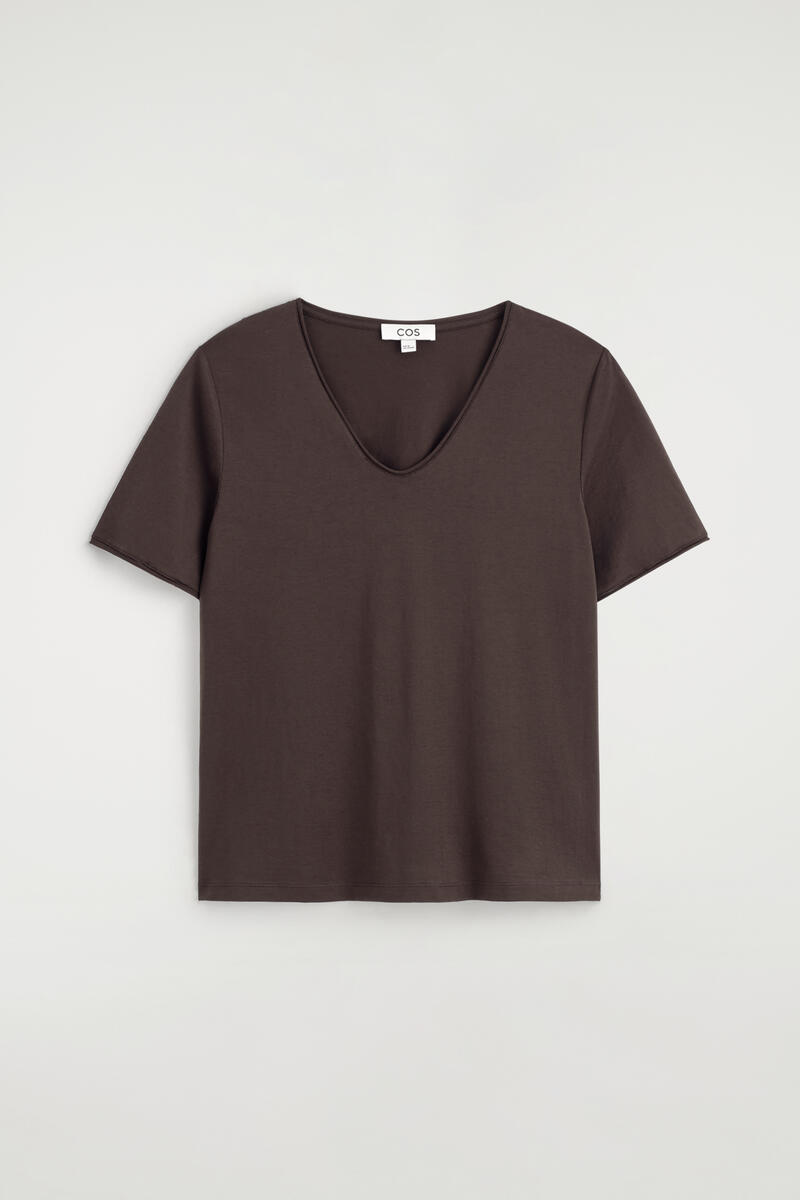 U-Neck Lightweight Cotton T-Shirt
