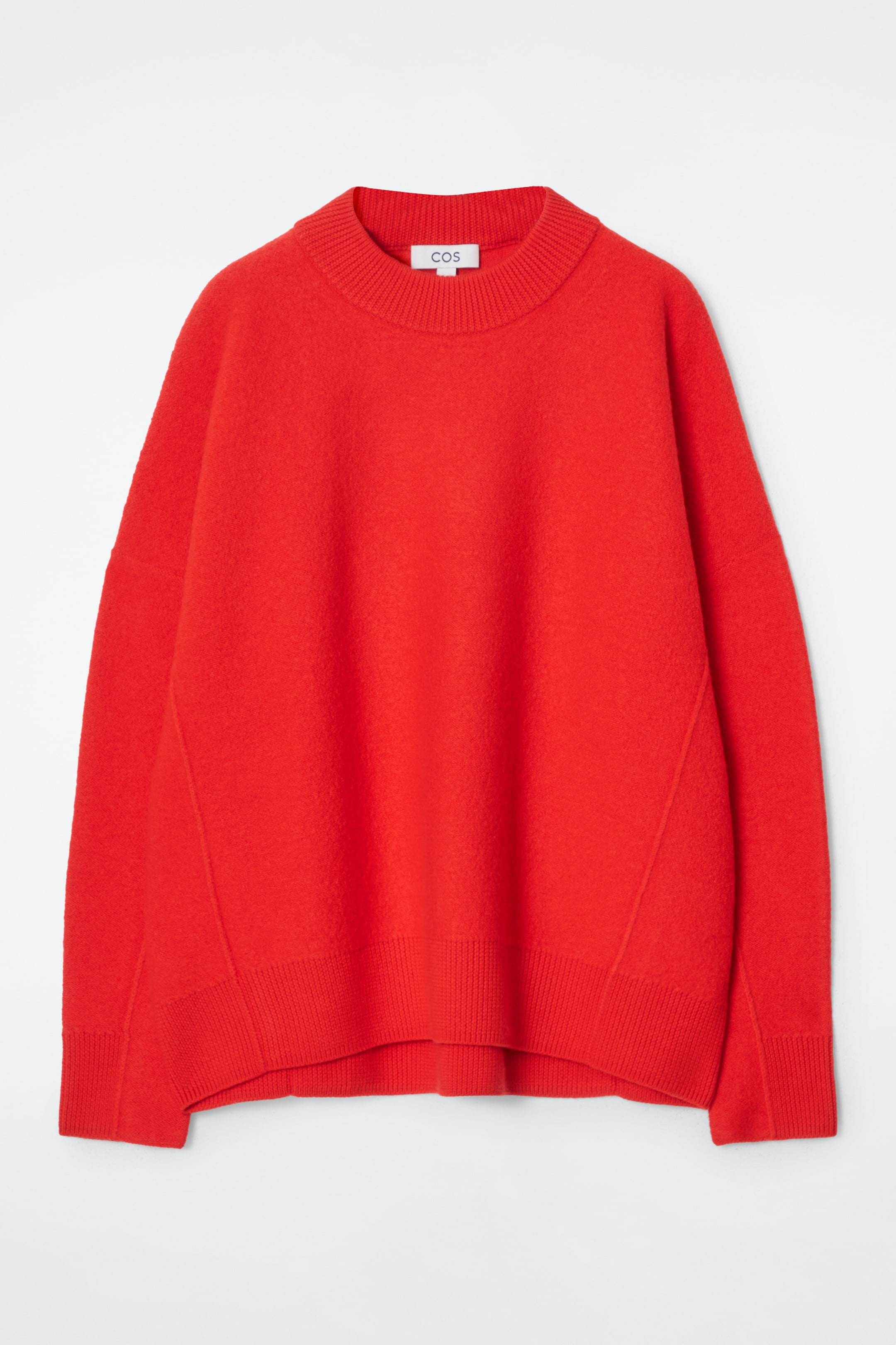 Grösseres Bild ansehen: OVERSIZED-PULLOVER AUS GEKOCHTER MERINOWOLLE - LEUCHTENDES ROT - DAMEN | H&M CH 1
