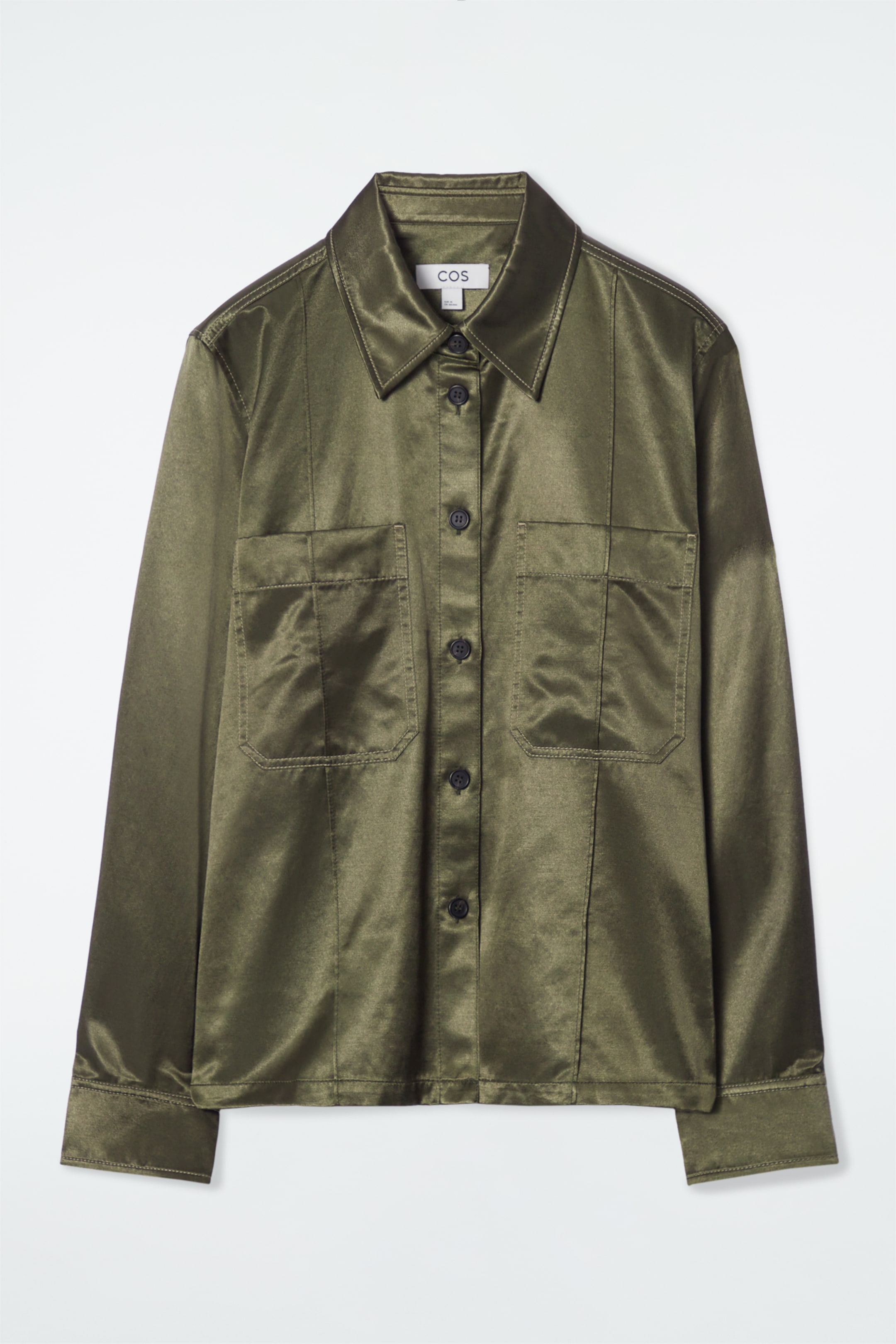 Agrandir l'image: CHEMISE WORKWEAR REGULAR SATINÉE À PLIS PIQUÉS - KAKI - FEMME | H&M CH 6
