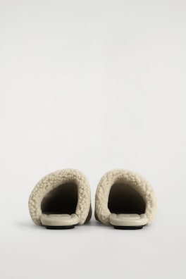 SHEARLING MULES — WHITE 2