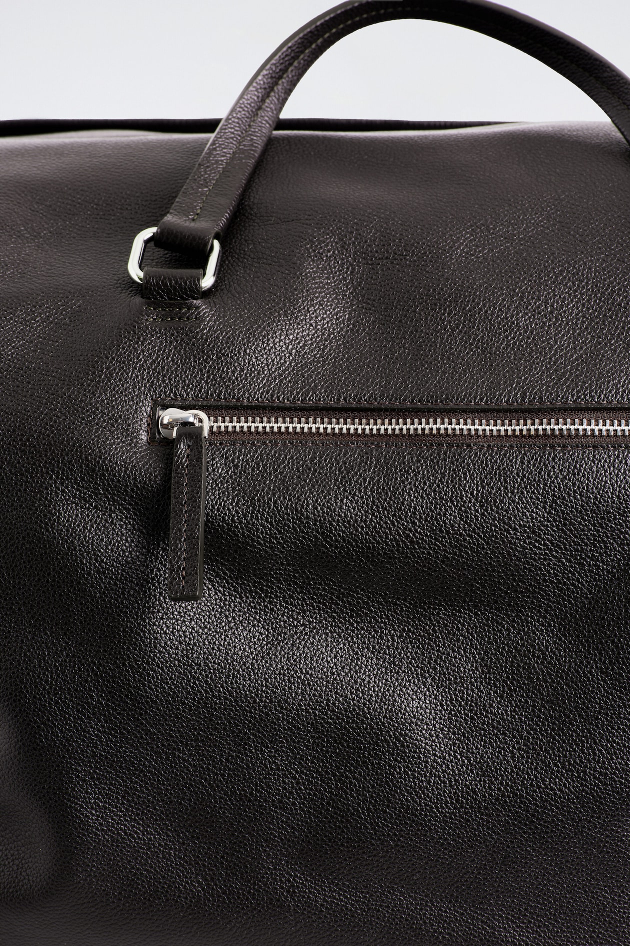 DEPARTURE DUFFLE BAG - LEATHER — BROWN