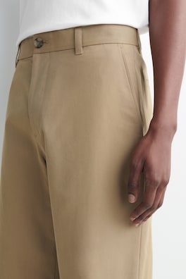 COTTON REGULAR-FIT STRAIGHT-LEG CHINOS — BEIGE 2