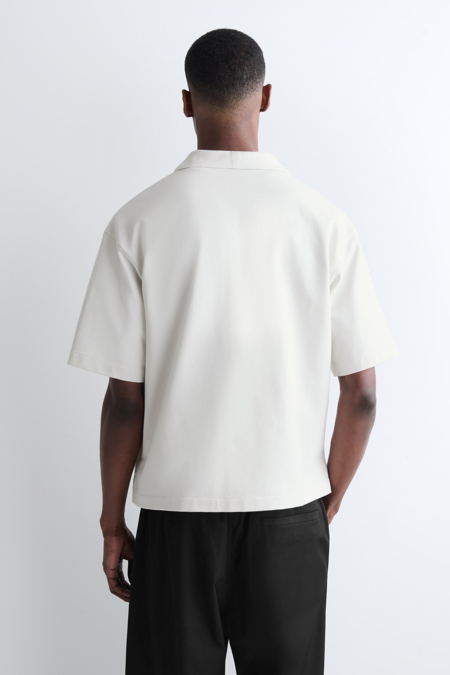 CHEMISE STYLE UTILITAIRE EN COTON - BLANC/BRUN - 4