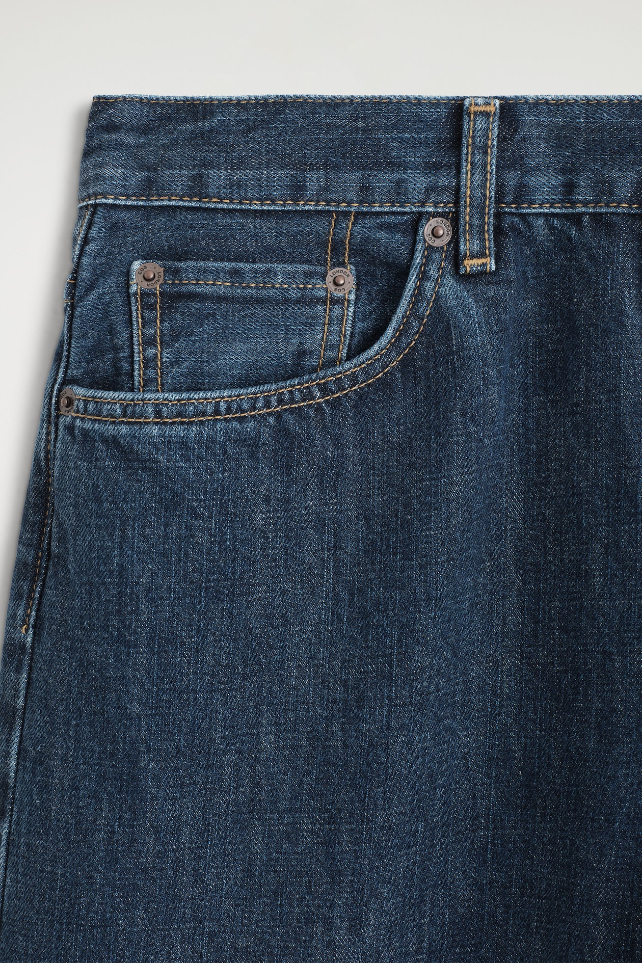 FACADE STRAIGHT-LEG JEANS — DARK BLUE