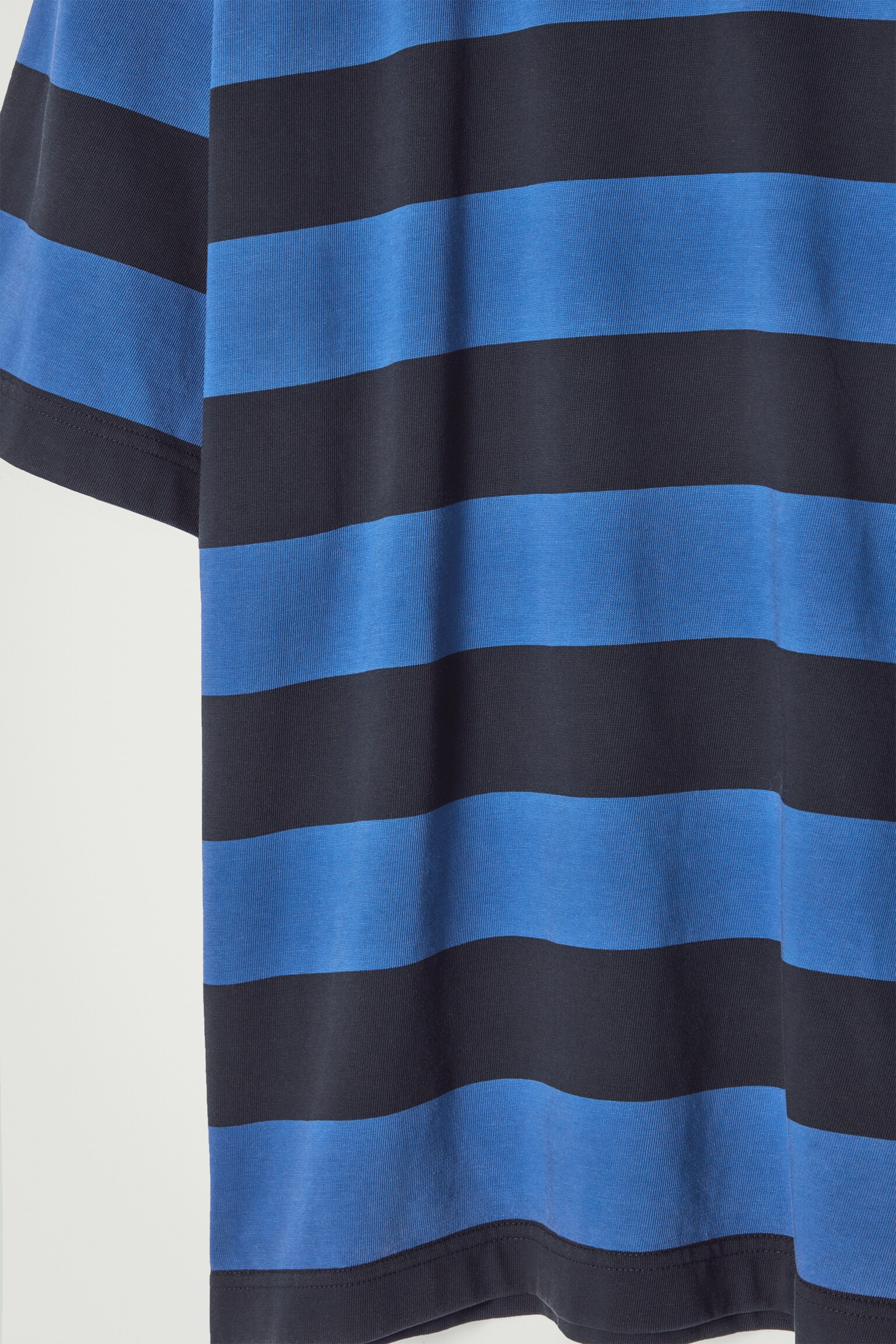 RELAXED STRIPED COTTON T-SHIRT - BLUE / STRIPED - 7